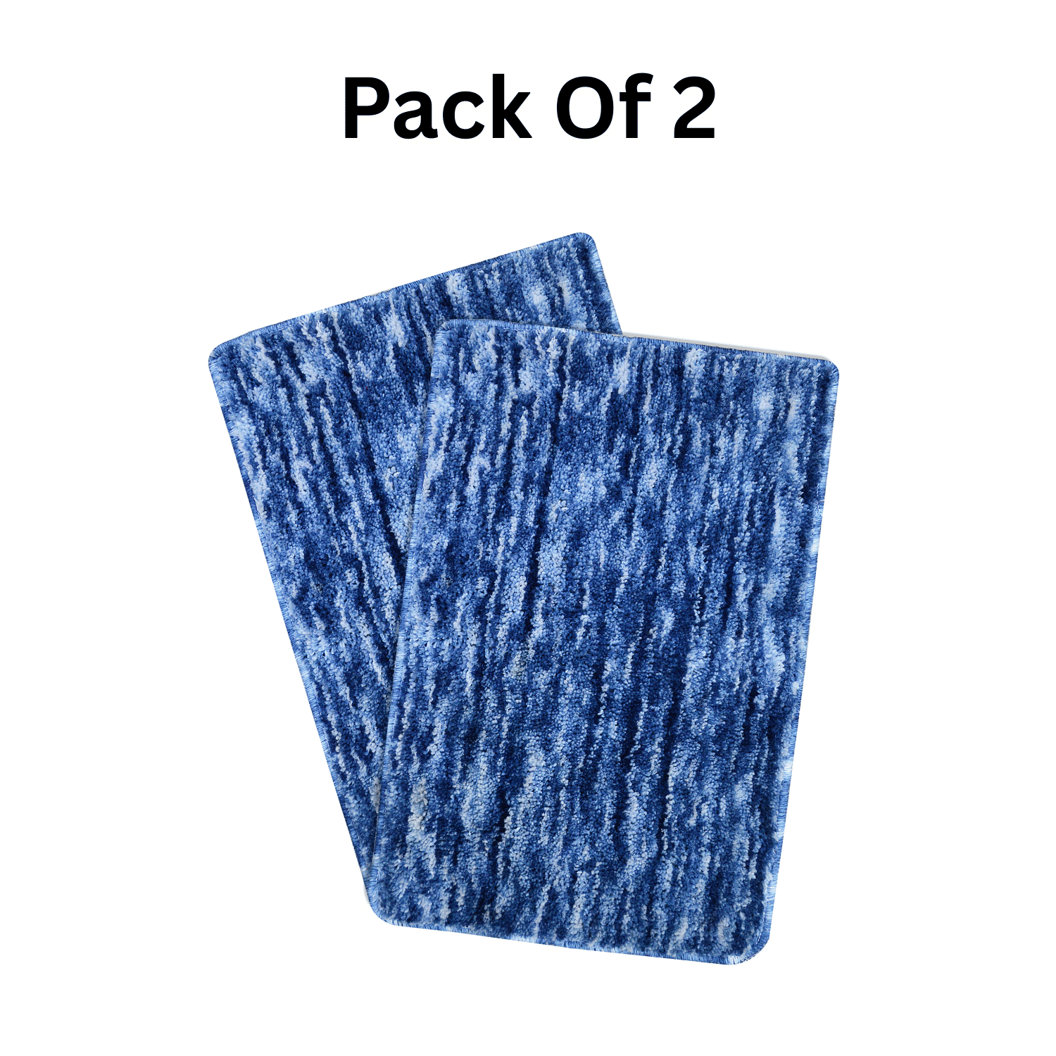     			LADLI JEE Blue Synthetic Rectangular Floor Mat ( Pack of 2 )