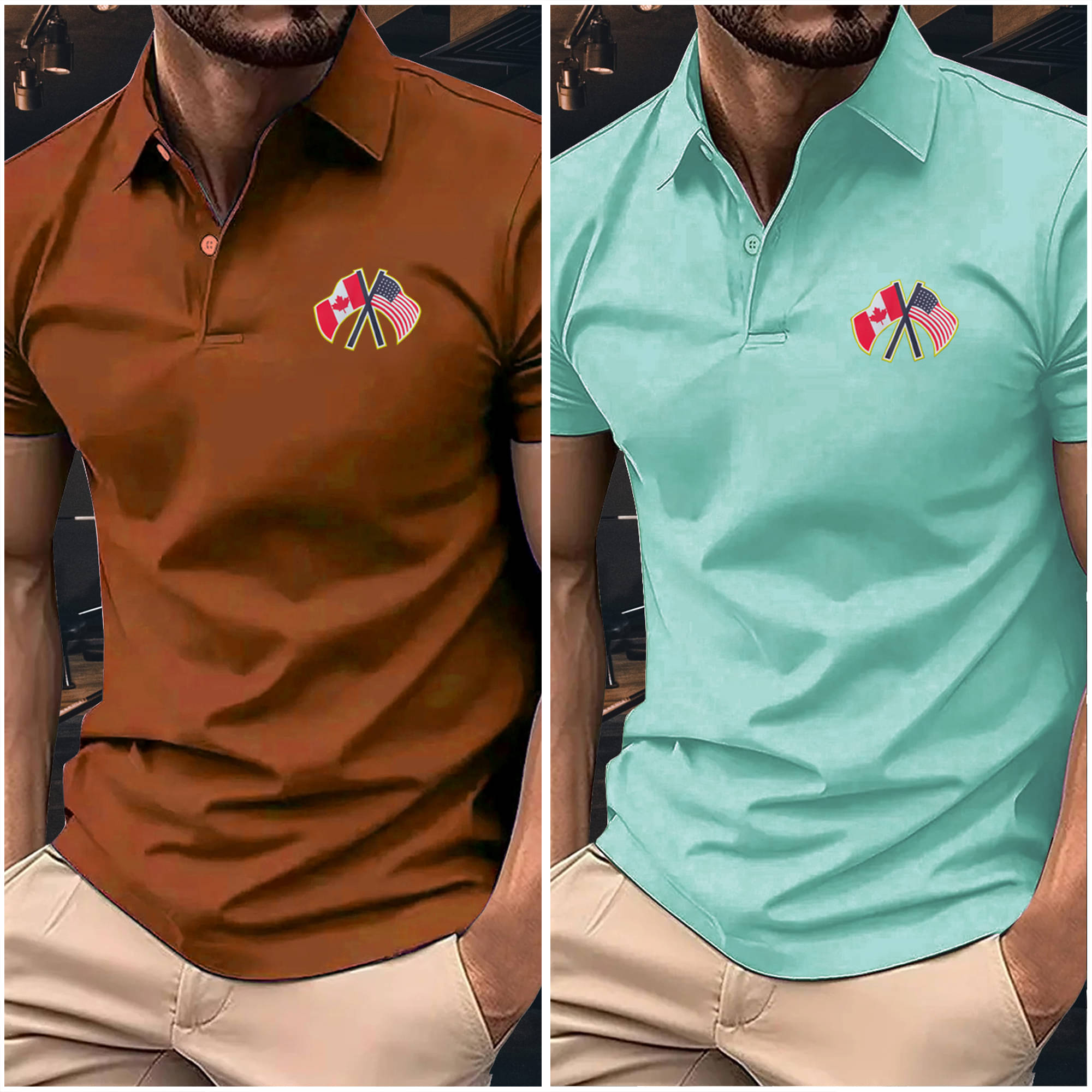     			Merriment Men Polyester Slim Fit Printed Polo T Shirt ( Aqua )