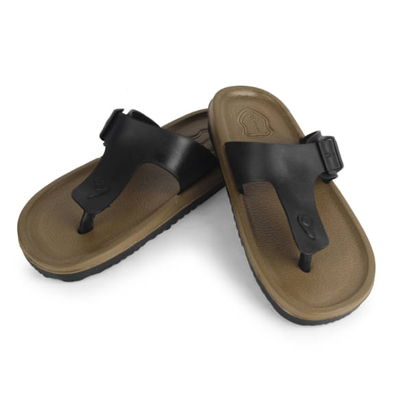     			Monex Black Men's Thong Flip Flop