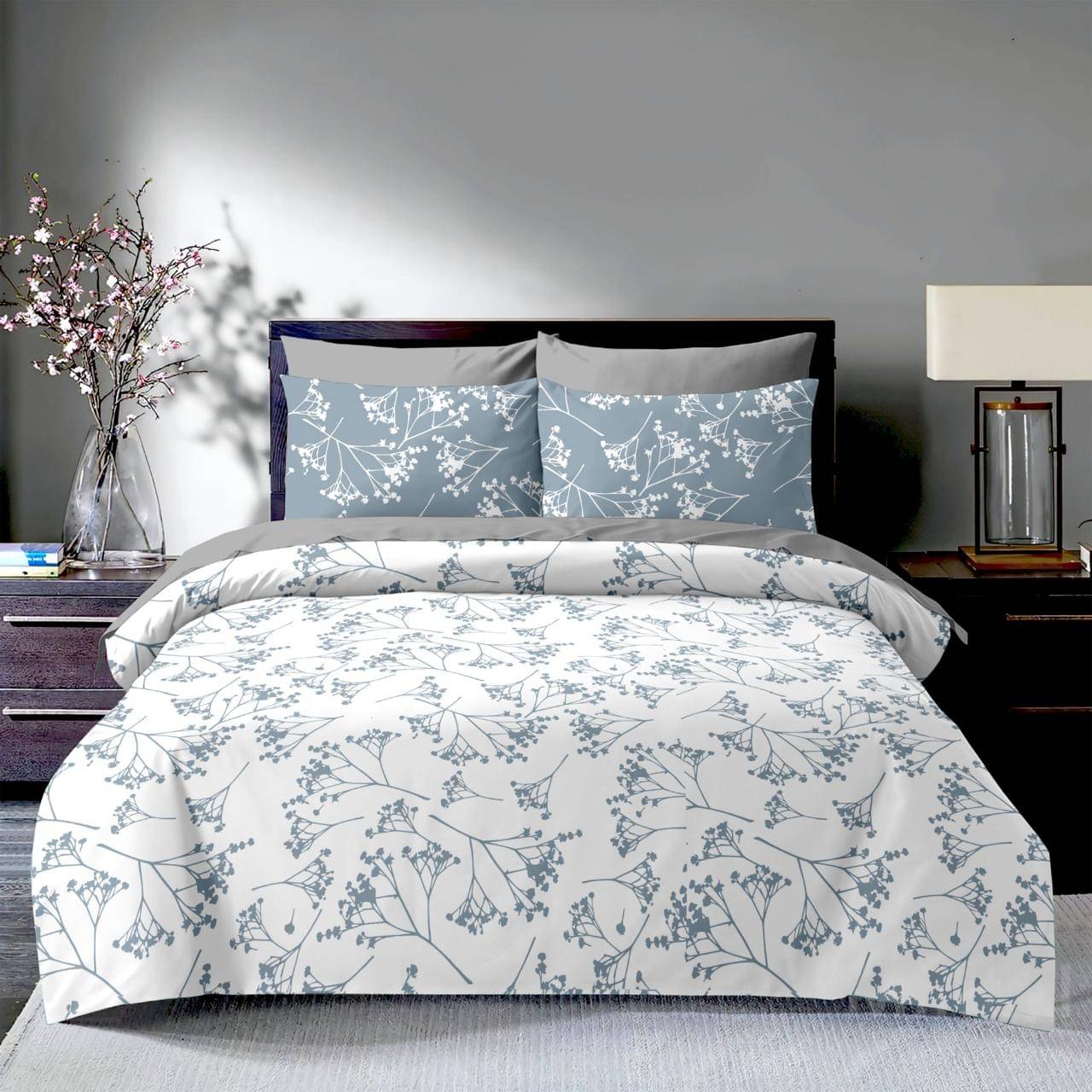     			NeLeo Poly Cotton 1 Double King Bedsheet with 2 Pillow Covers ( White )