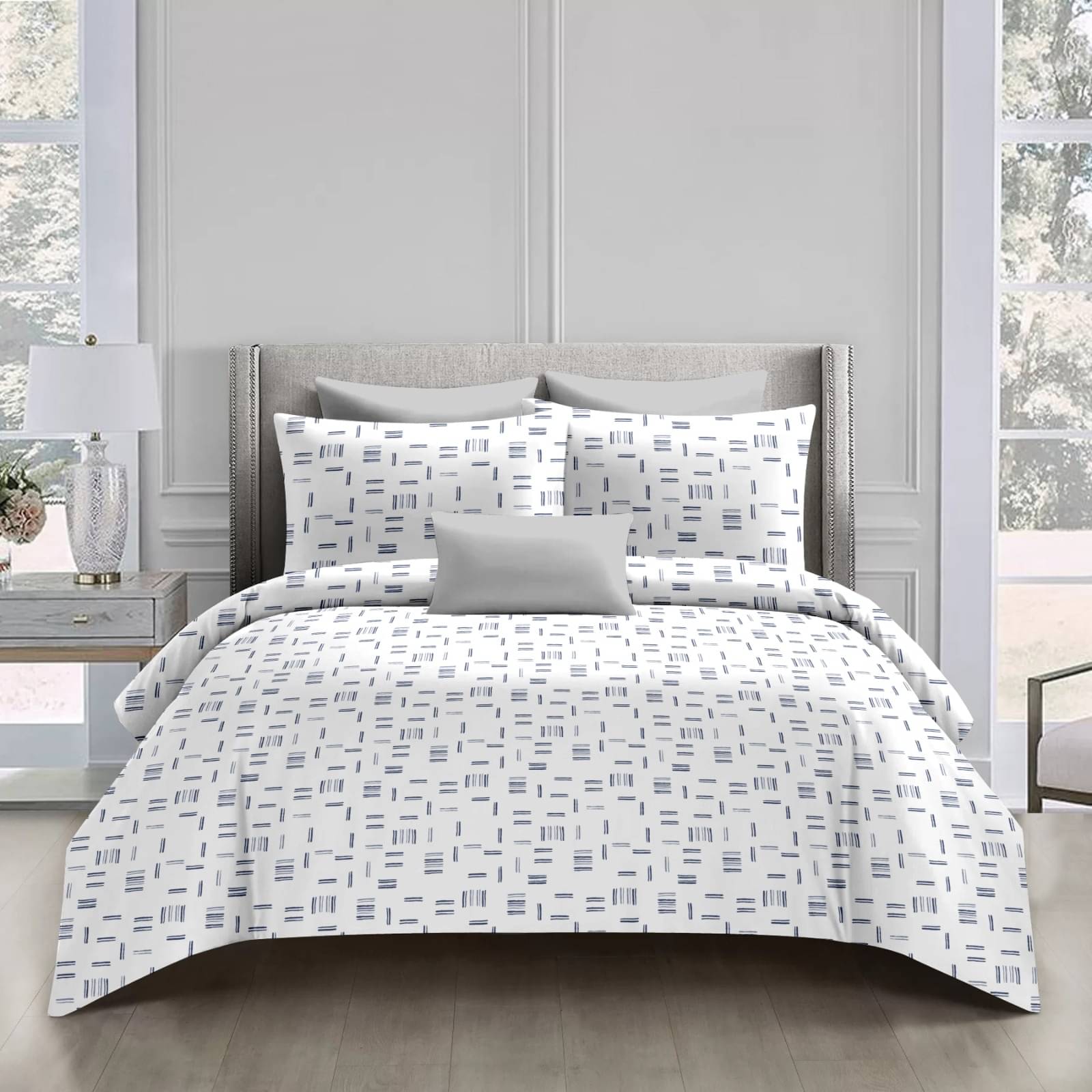     			NeLeo Poly Cotton 1 Double King Bedsheet with 2 Pillow Covers ( White )