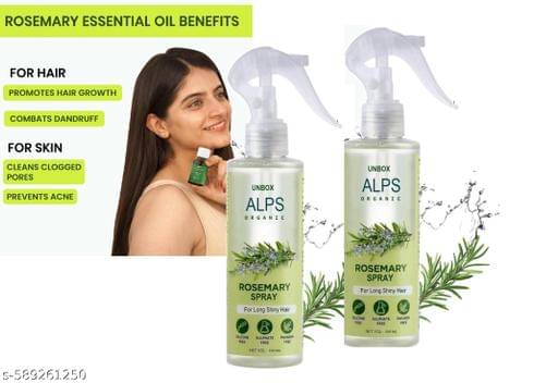 R osemary Water Spray For Hair Growth (100 ml) | Hair Spray for Regrowth | R osemary Hair Mist | Adds Shine | Helps Reduce Hairfall | Strengthens Hair | Suitable For All Hair Types (PACK OF 2) COMBO new(02 combo)PAC336 R osemary Water Spray For Hair Growth (100 ml) | Hair Spray for Regrowth | R osemary Hair Mist | Adds Shine | Helps Reduce Hairfall | Strengthens Hair | Suitable For All Hair Types (PACK OF 2) COMBO new(02 combo)PAC336