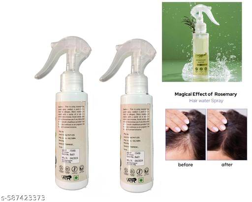 R osemary Water for Hair Growth, Mist Spray Steam Distilled 100% Pure and Natural Hydrosol, Hair Mist - 100ML-2 PACK new R osemary Water for Hair Growth, Mist Spray Steam Distilled 100% Pure and Natural Hydrosol, Hair Mist - 100ML-2 PACK new