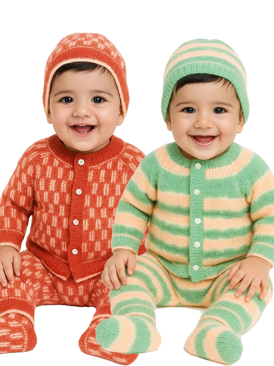     			RELANE New Born Baby Soft Feel Cotton Blend Suit For Winter Wear 3Pcs Set