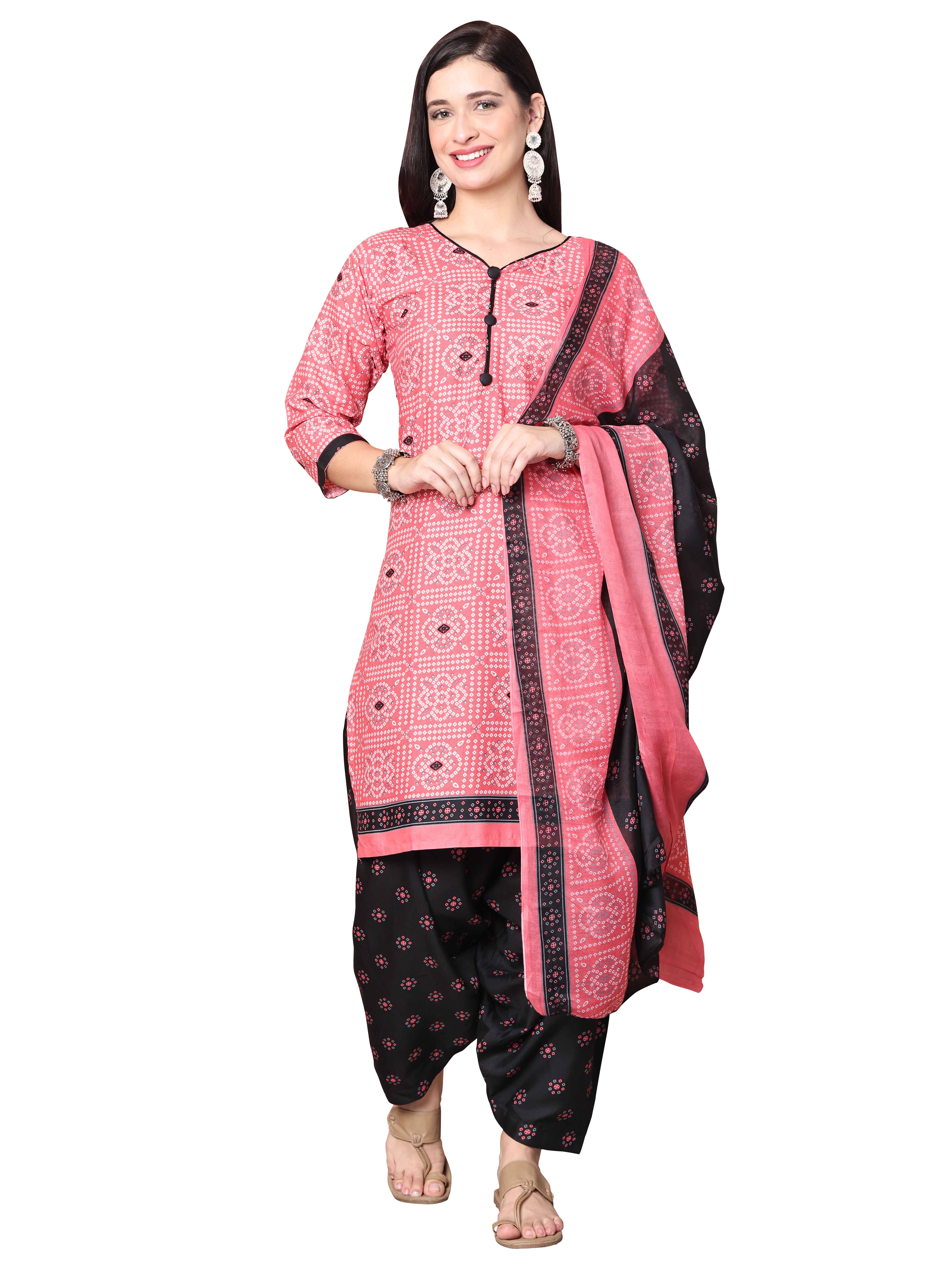 ROLYPOLY Women Cotton Blend Printed Straight Kurti With Patiala Salwar ( Pink ) ROLYPOLY Women Cotton Blend Printed Straight Kurti With Patiala Salwar ( Pink )