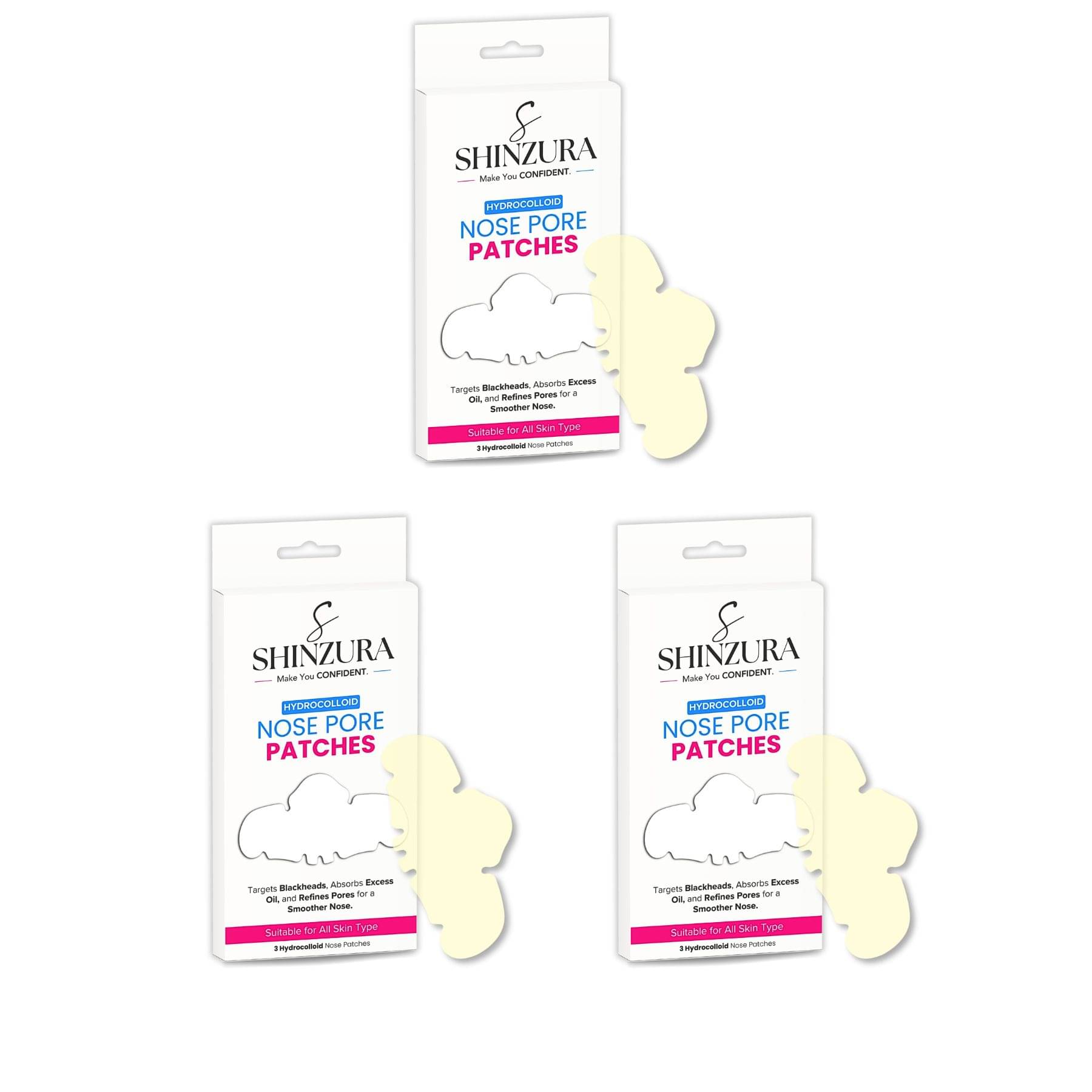 SHINZURA Hydrocolloid Nose Patches 3 Strips 1 Time Use Facial Kit For All Skin Type Silver 1 ( Pack of 3 ) SHINZURA Hydrocolloid Nose Patches 3 Strips 1 Time Use Facial Kit For All Skin Type Silver 1 ( Pack of 3 )