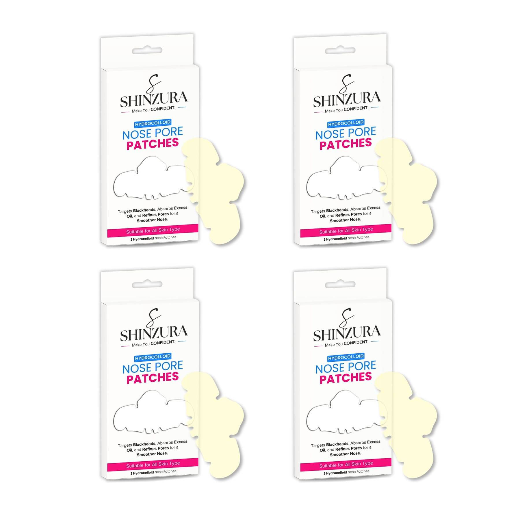     			SHINZURA Hydrocolloid Nose Pore Patches 3 1 Time Use Facial Kit For All Skin Type Silver 1 ( Pack of 4 )