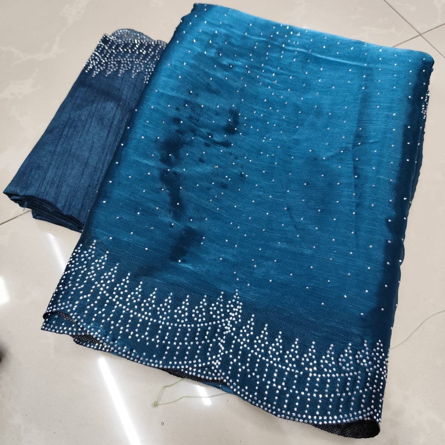     			Sareez House Jimmy Choo Self Design Regular Saree With Unstitched Blouse Piece ( Rama )