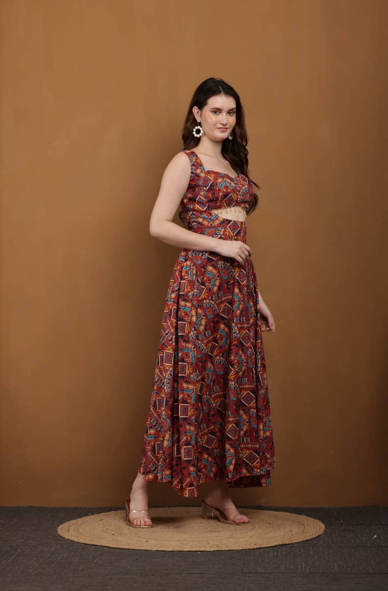 Ashapura Creation Georgette One Piece Long Women Maxi Dress