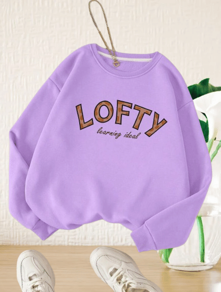     			THAWE PARIDHAN Women's Fleece Round Neck Sweatshirt ( Purple )