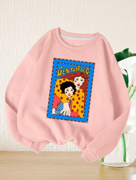     			THAWE PARIDHAN Women's Fleece Round Neck Sweatshirt ( Pink )
