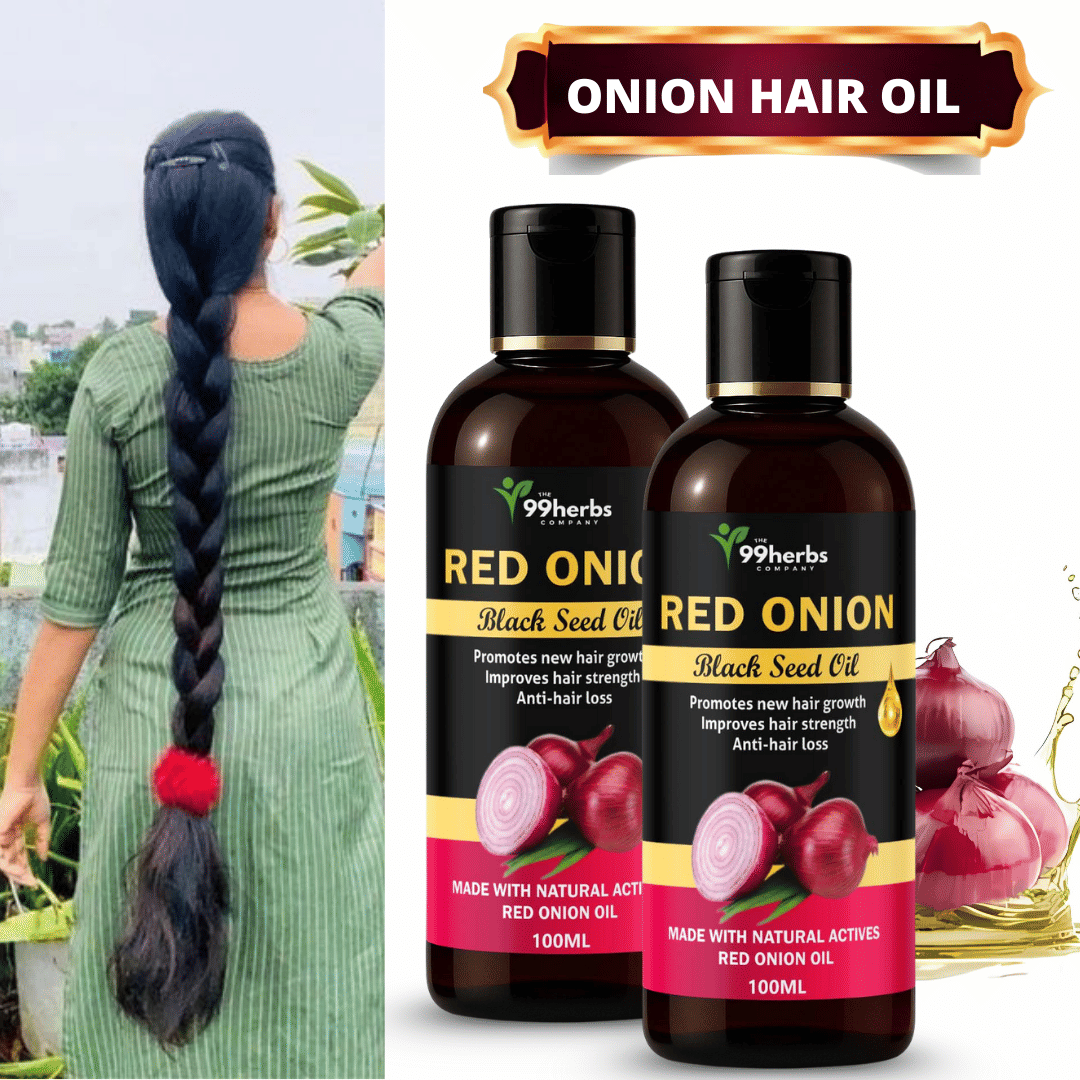 THE 99 HERBS COMPANY Hair Growth Onion Oil 100 ml ( Pack of 2 )     			THE 99 HERBS COMPANY Hair Growth Onion Oil 100 ml ( Pack of 2 )