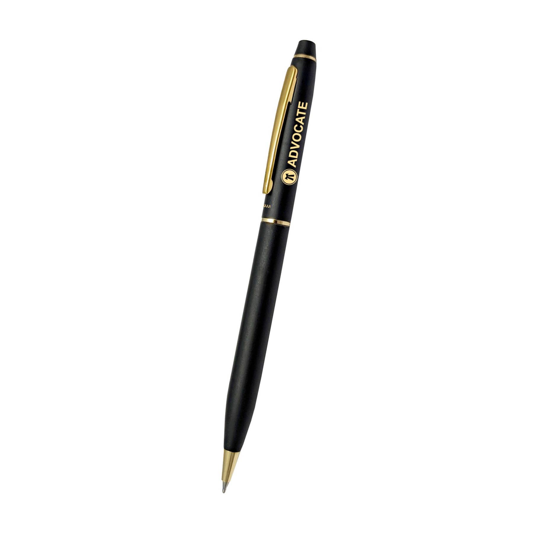     			UJJi Advocate Sleek Design Matte Black Brass Material Gold Parts Ball Pen