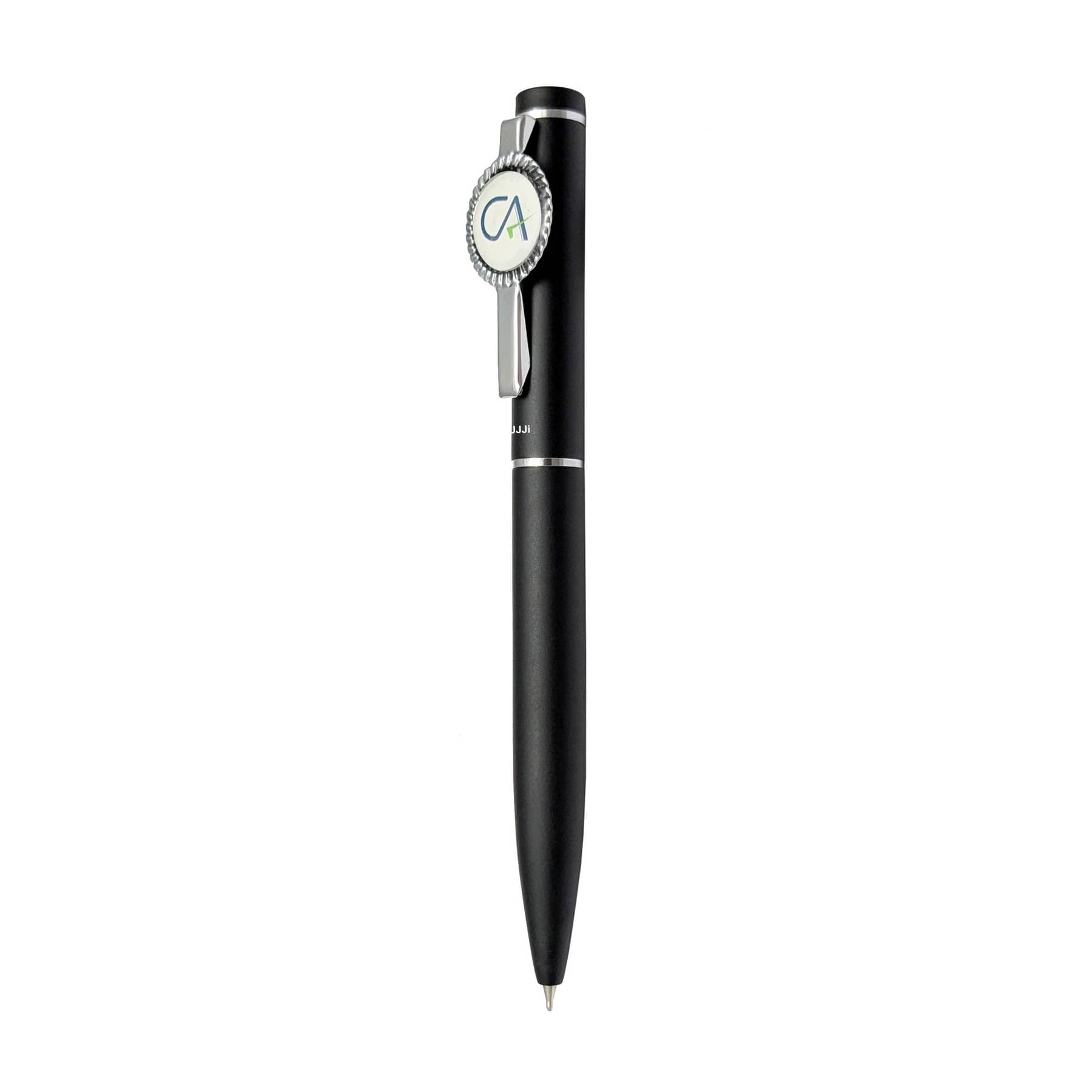 UJJi CA Logo Matte Black Metal Ball Pen UJJi CA Logo Matte Black Metal Ball Pen