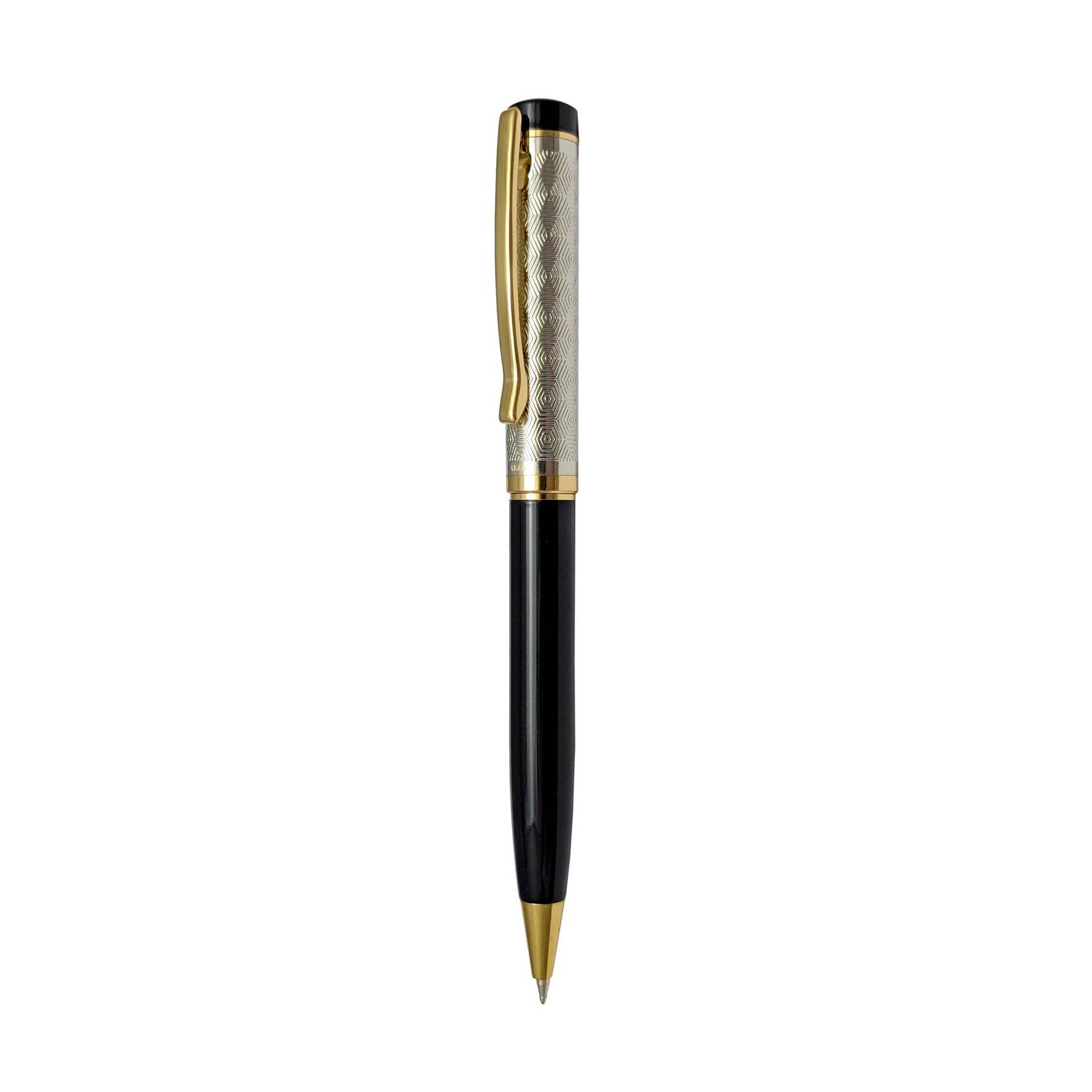     			UJJi Chrome Platted with Designed Cap Golden Part Ball Pen