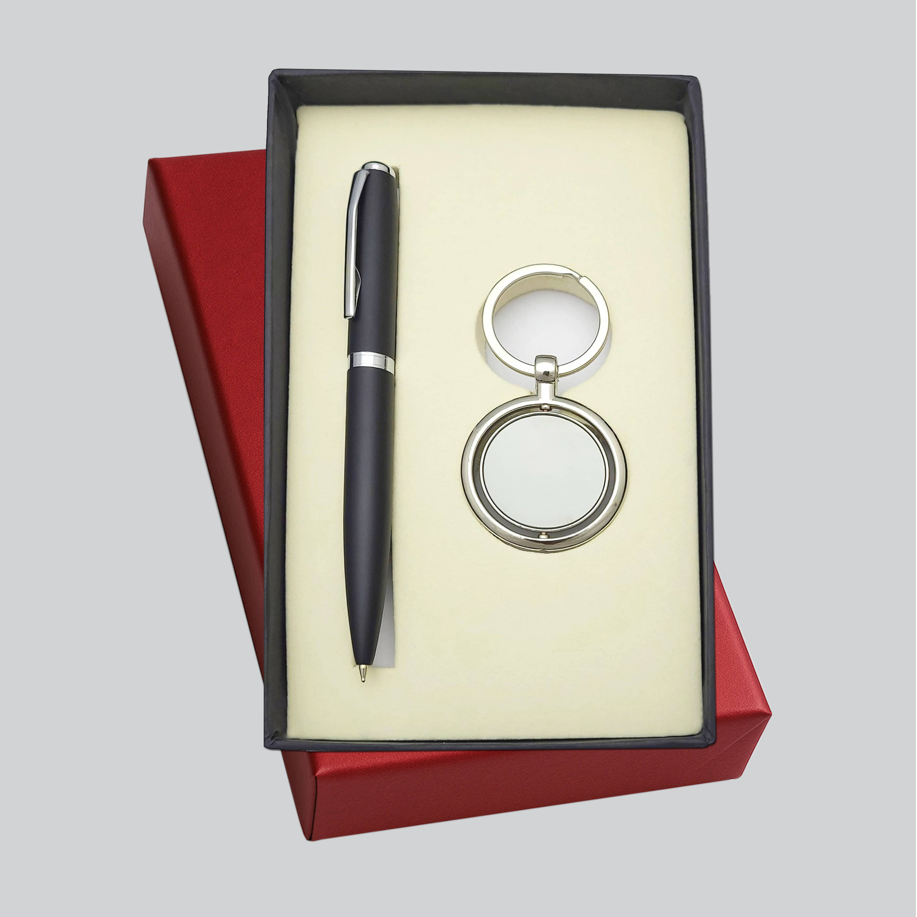 UJJi Matte Black Metal Pen with Revolving Metal Keychain Pen Gift Set UJJi Matte Black Metal Pen with Revolving Metal Keychain Pen Gift Set