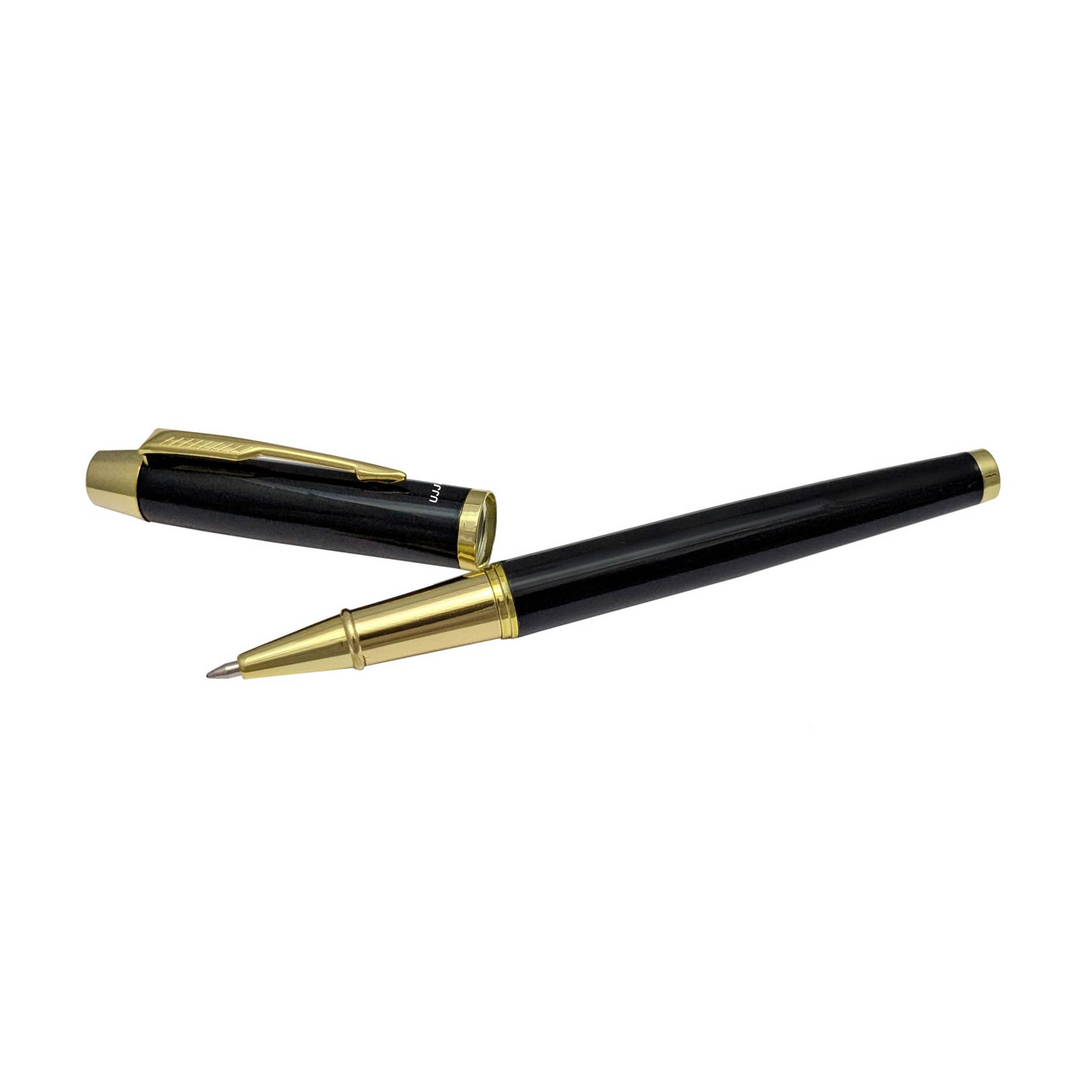     			UJJi Shiny Black with Gold Part Roller Ball Pen
