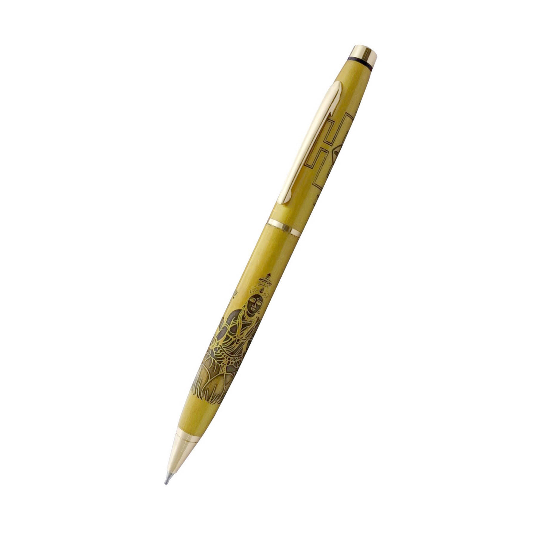     			UJJi Shri Lakshmi Ji Carved Antique Brass Ball Pen