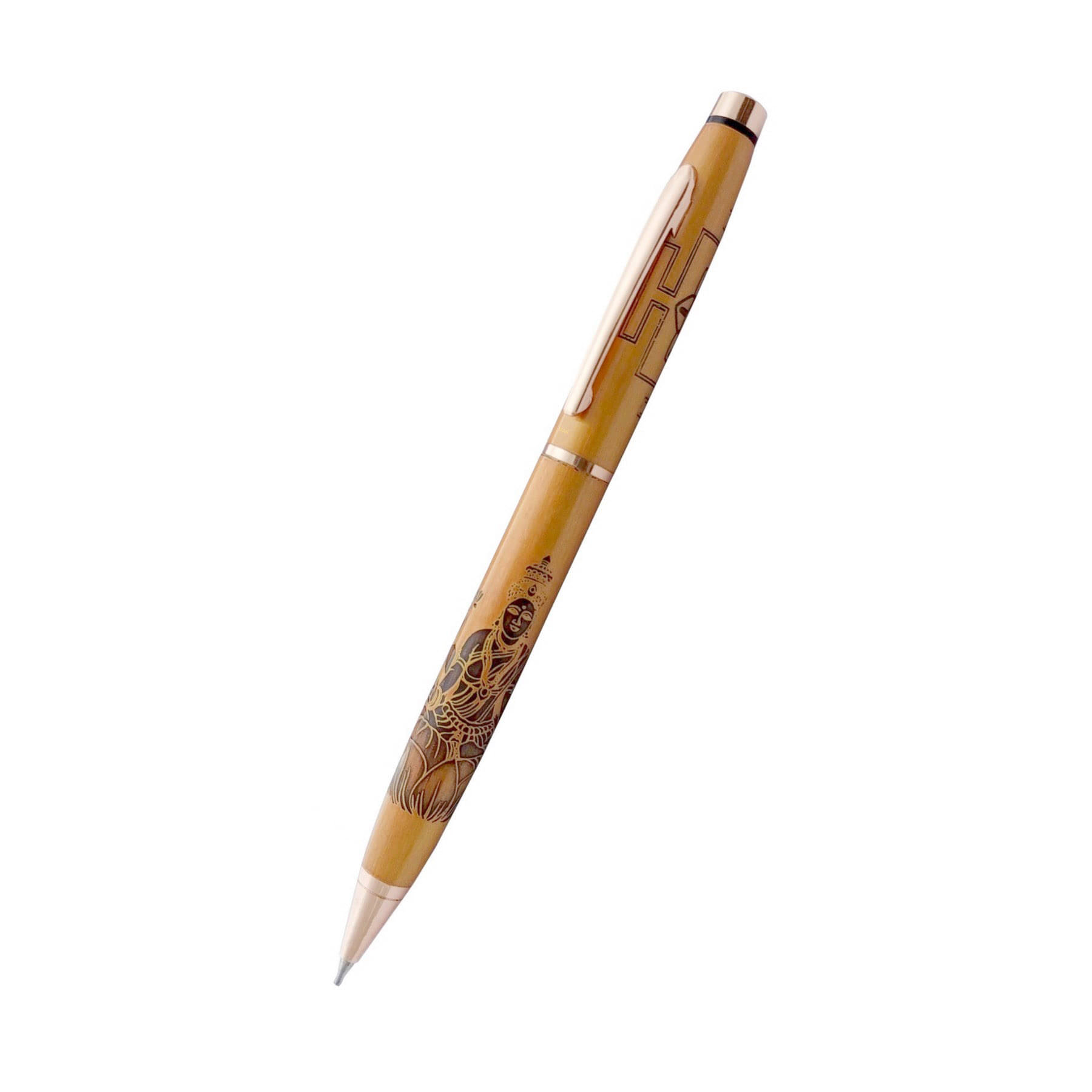     			UJJi Shri Laxmi Ji Carved Antique Rose Gold Ball Pen