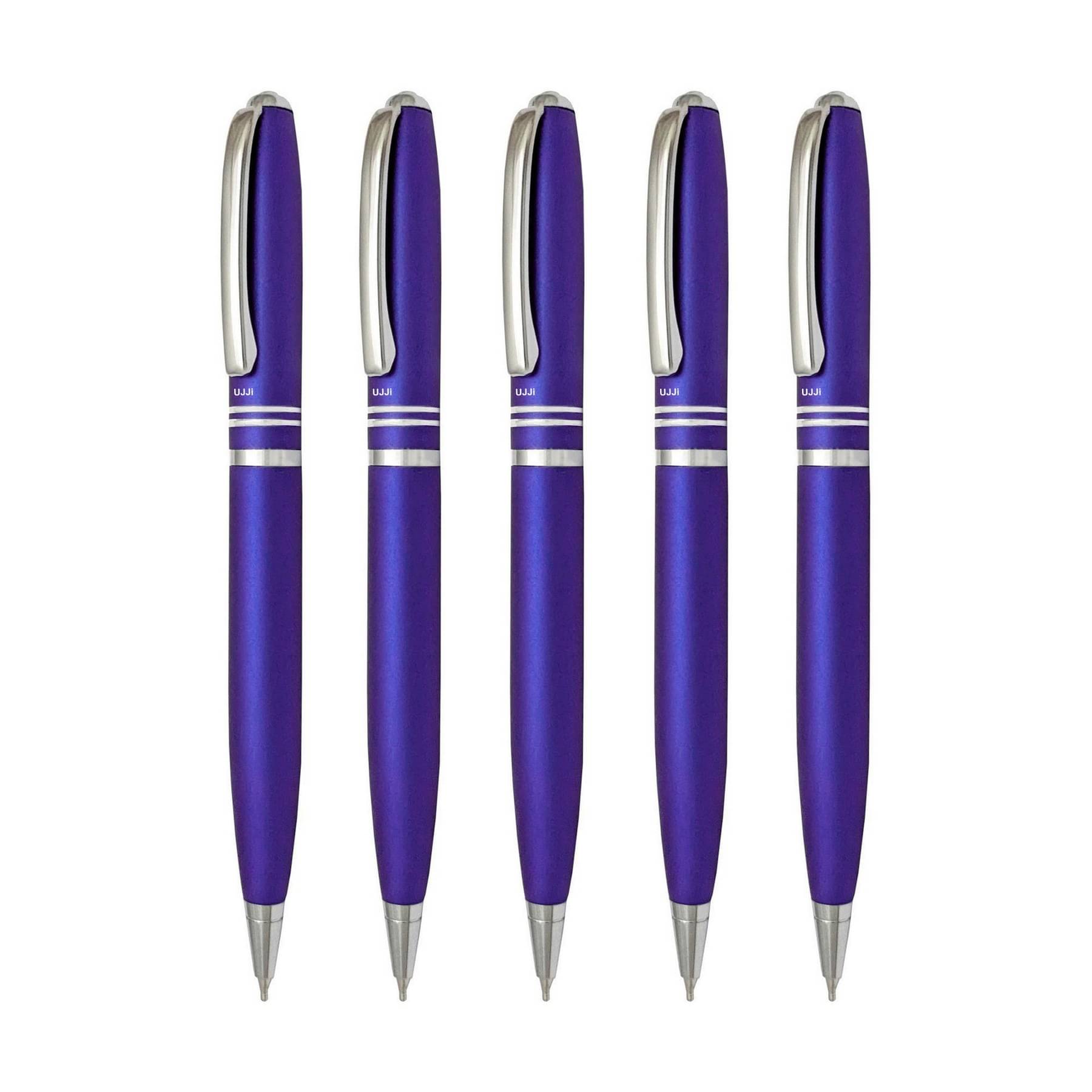     			UJJi Two Ring Matte Blue Colour Twist On & Off Ball Pen