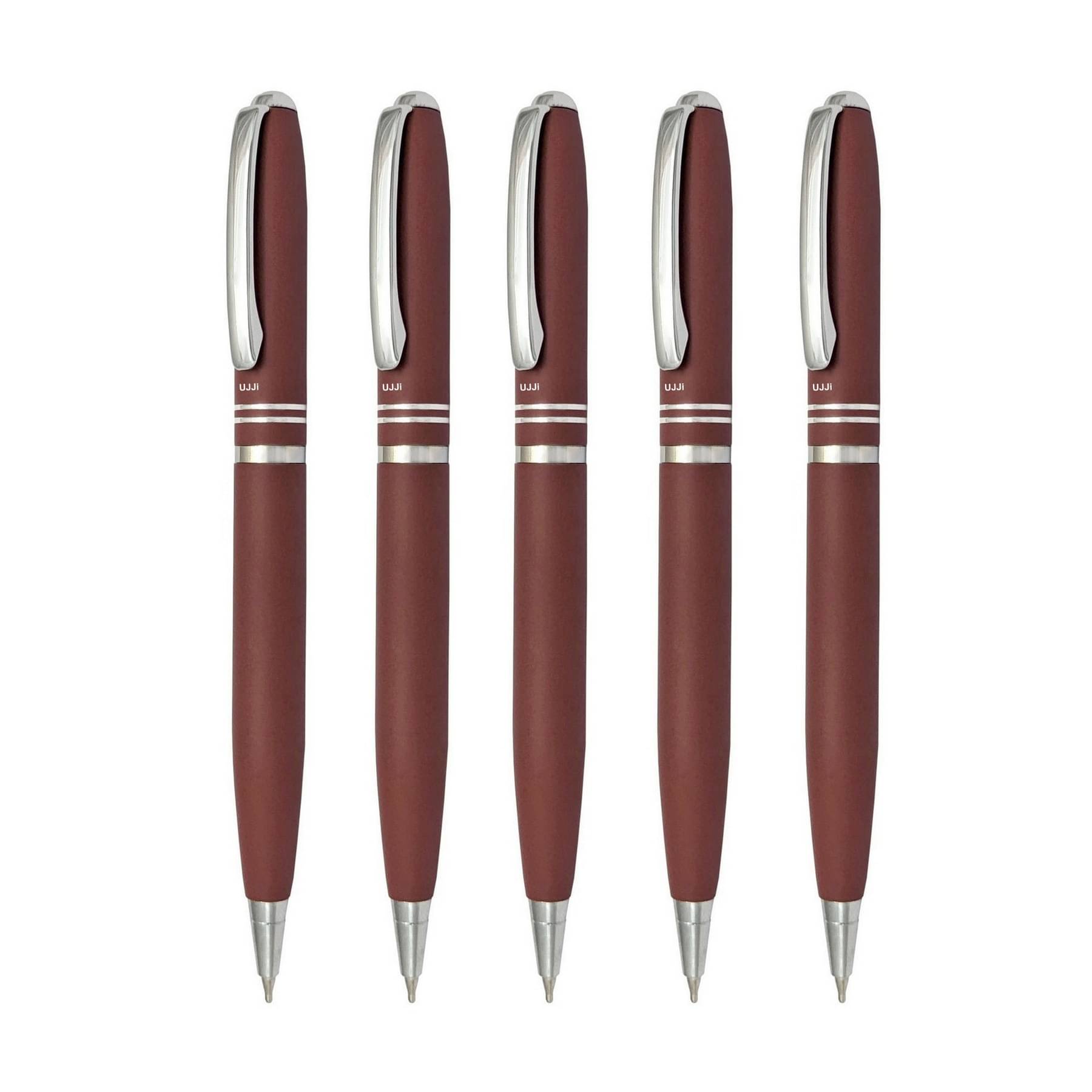     			UJJi Two Ring Matte Brown/Coffee Color Twist On & Off Ball Pen