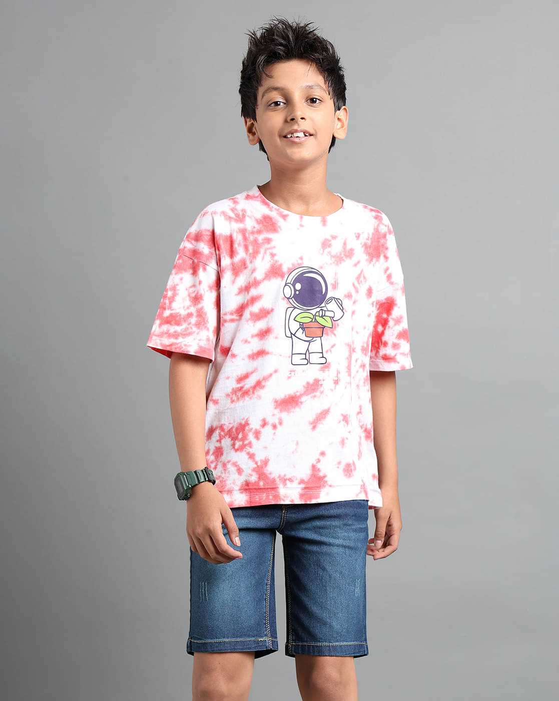     			Under Fourteen Only Pack of 1 Boys Cotton T-Shirt ( PEACH )