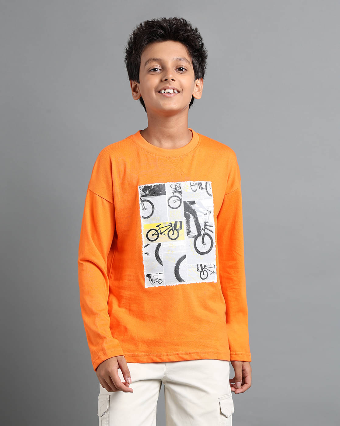     			Under Fourteen Only Pack of 1 Boys Cotton T-Shirt ( ORANGE )