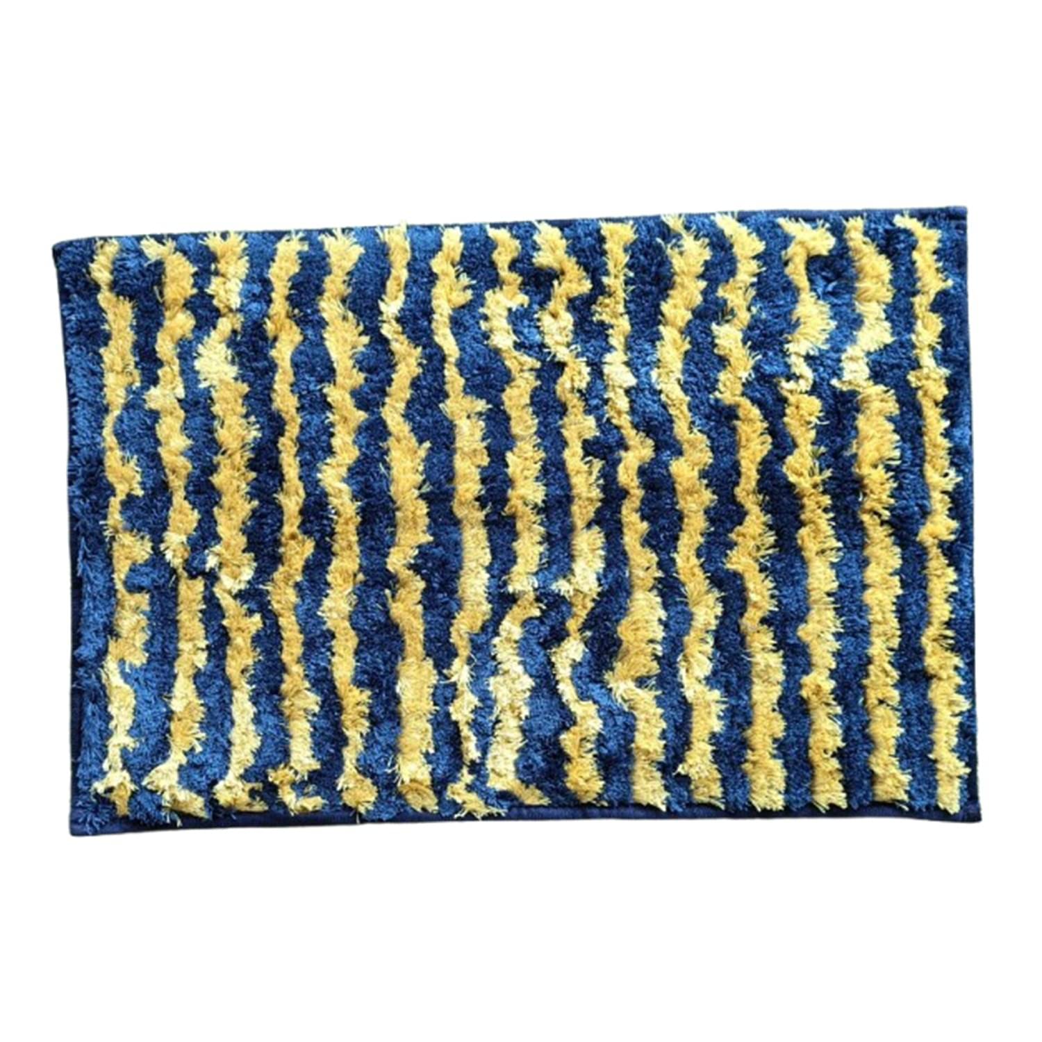 Valtellina Set of 1 Anti-skid Polyester Door Mat ( 60 X 40 cm ) Blue Valtellina Set of 1 Anti-skid Polyester Door Mat ( 60 X 40 cm ) Blue