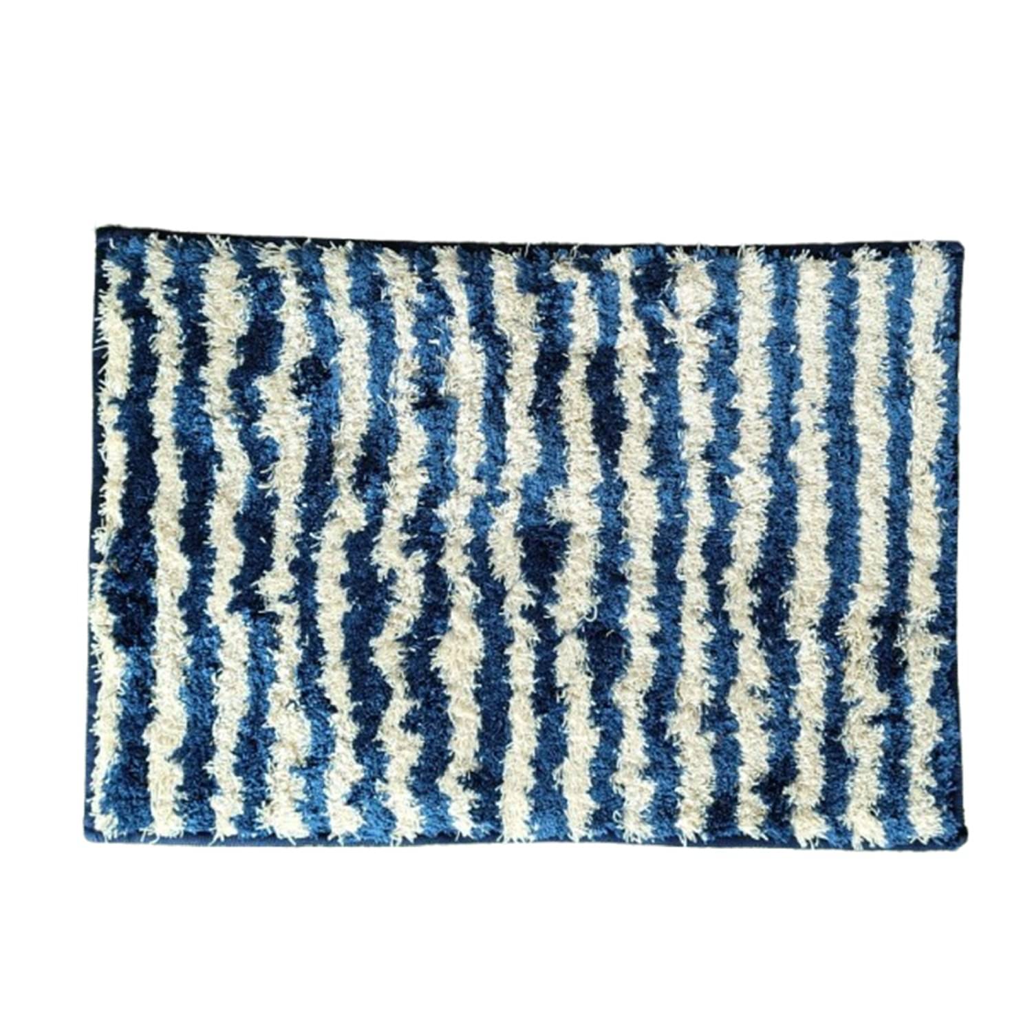 Valtellina Set of 1 Anti-skid Polyester Door Mat ( 60 X 40 cm ) Blue Valtellina Set of 1 Anti-skid Polyester Door Mat ( 60 X 40 cm ) Blue