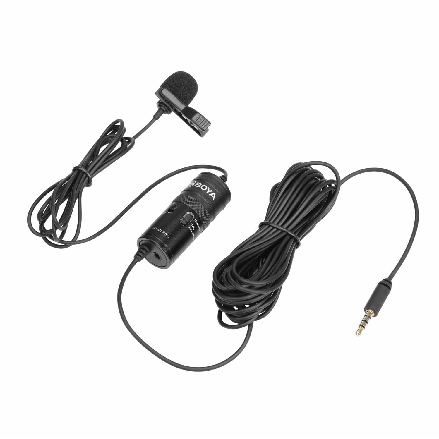     			WHIMSICAL WONDERS 1 Pc Boya ByM1 Auxiliary Omnidirectional Lavalier Condenser Microphone with 20ft Audio Cable (Black)
