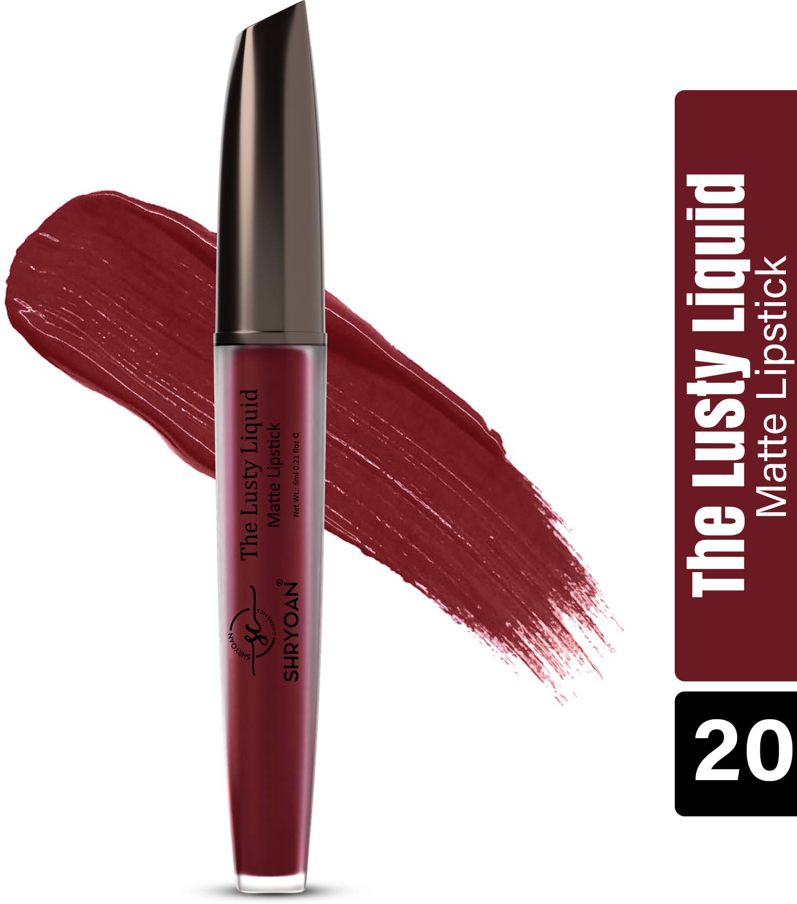     			shryoan Maroon Matte Long Lasting Liquid Lipstick ( Pack of 1 )