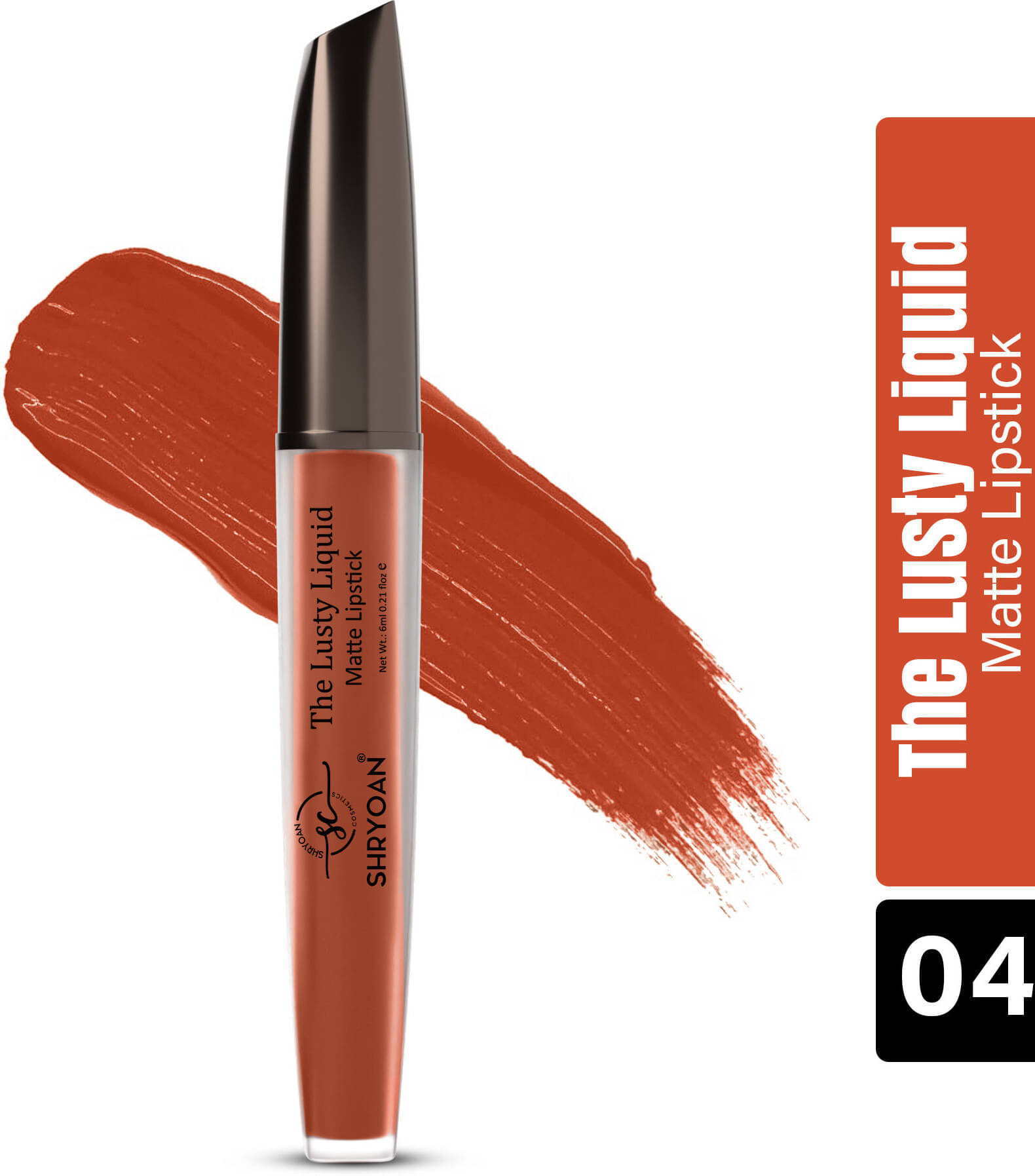 shryoan Orange Matte Long Lasting Liquid Lipstick ( Pack of 1 )     			shryoan Orange Matte Long Lasting Liquid Lipstick ( Pack of 1 )