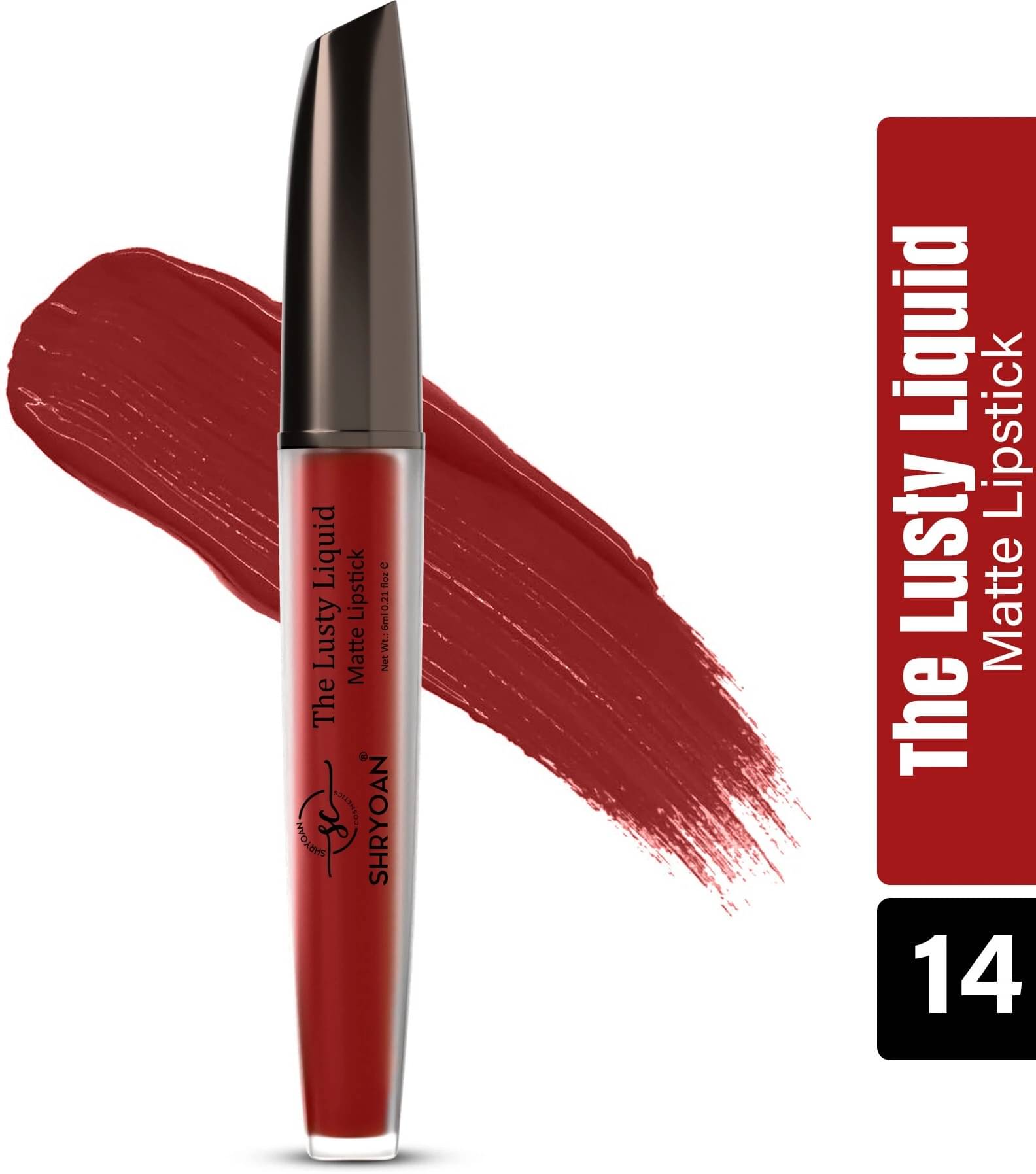     			shryoan Red Matte Long Lasting Liquid Lipstick ( Pack of 1 )