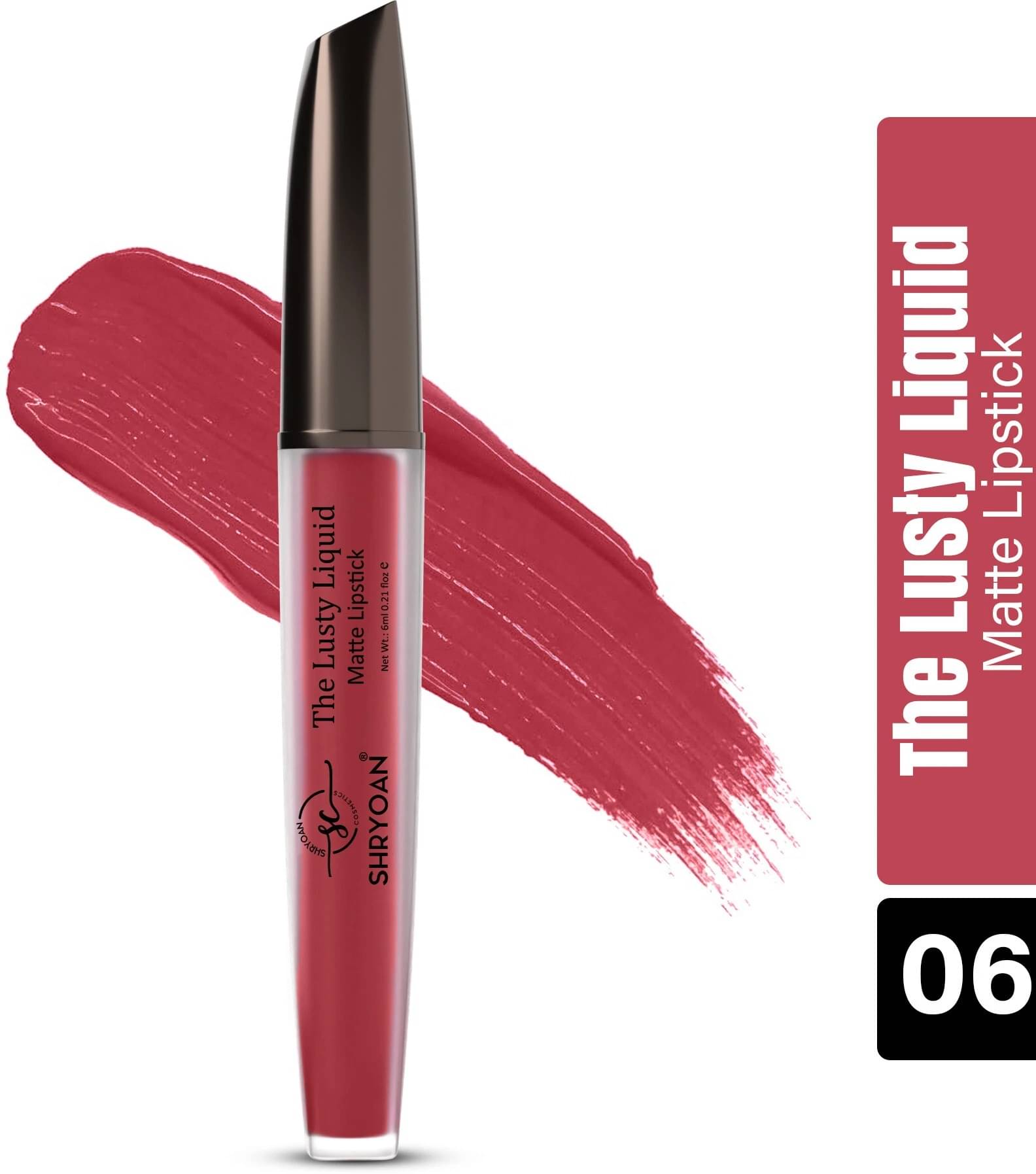     			shryoan Red Matte Long Lasting Liquid Lipstick ( Pack of 1 )