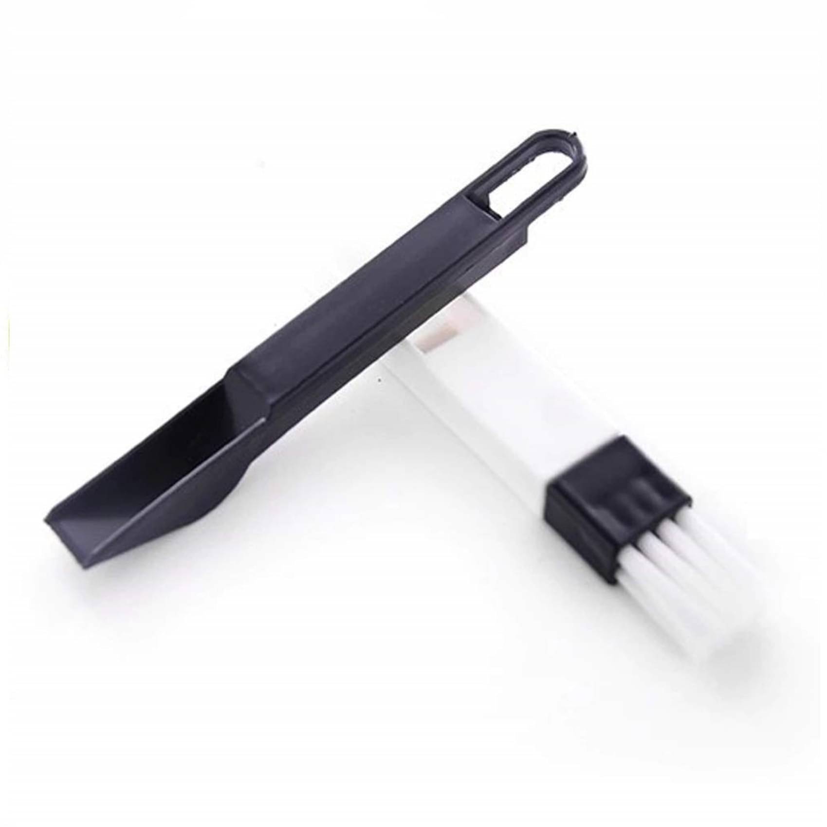     			2 in 1 Multi-Function Plastic Corners & Edges Dust Multipurpose Use Cleaning Brush for Window Frame, Keyboard with Mini Dustpan, 2-Pieces