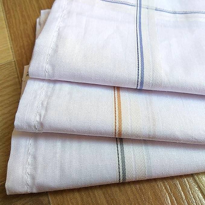     			5IVEVZ White Cotton Men's Handkerchief ( Pack of 6 )
