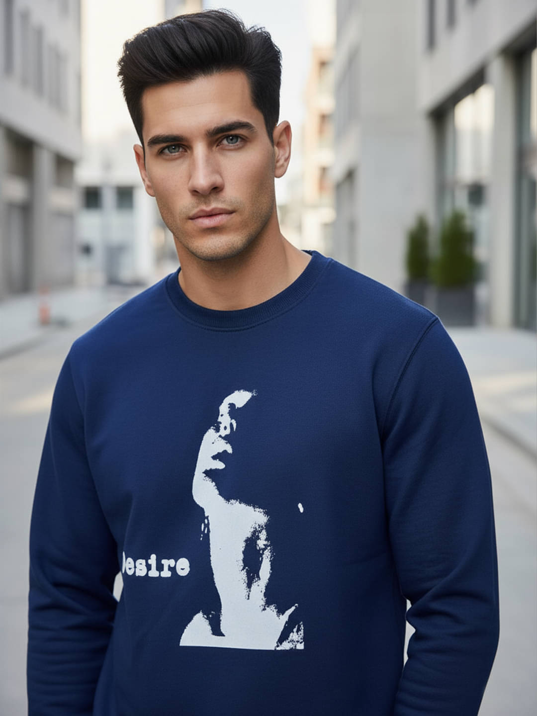    			7 ISLANDS Fleece Round Neck Men's Sweatshirt - Indigo ( Pack of 1 )