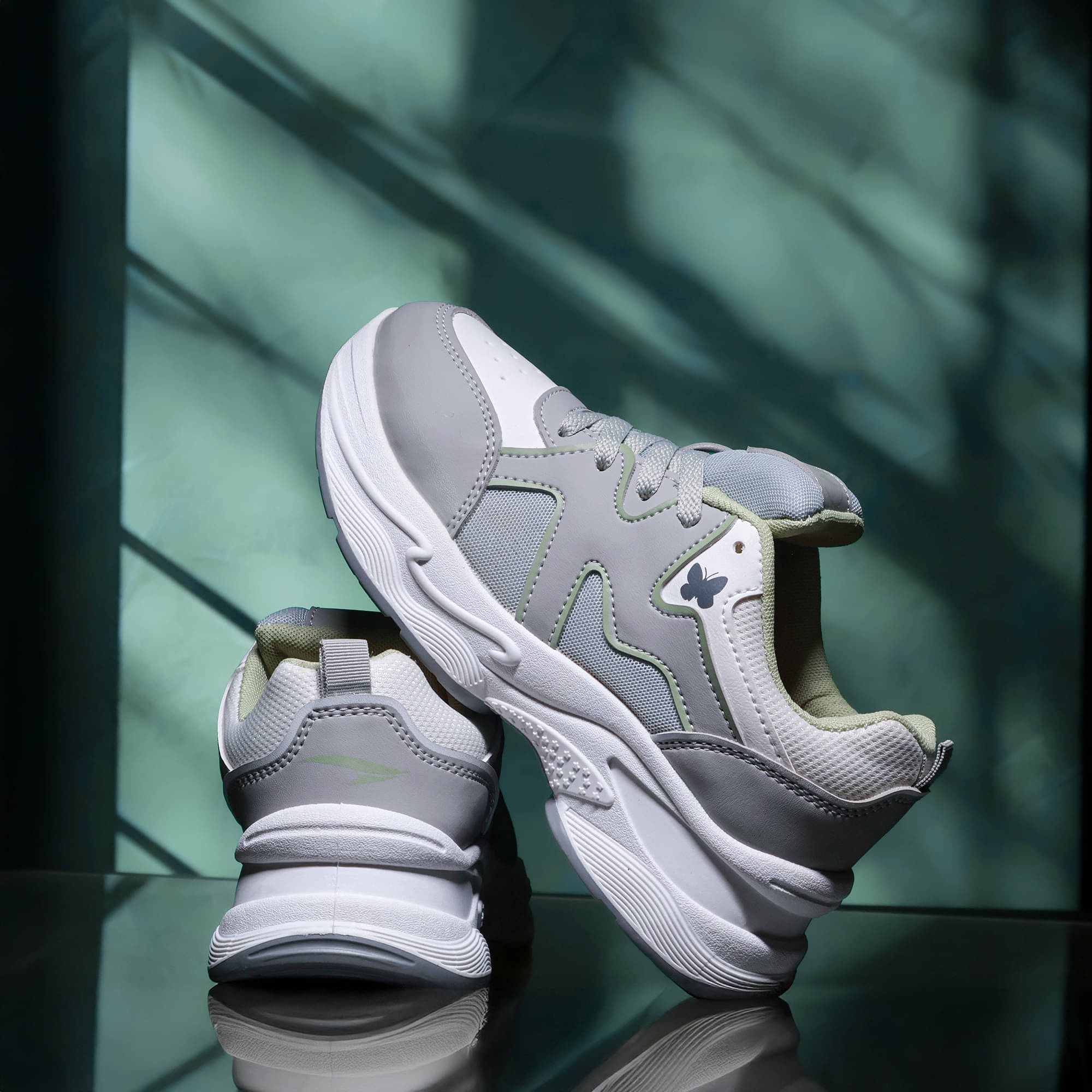     			ASIAN White Women's Sneakers