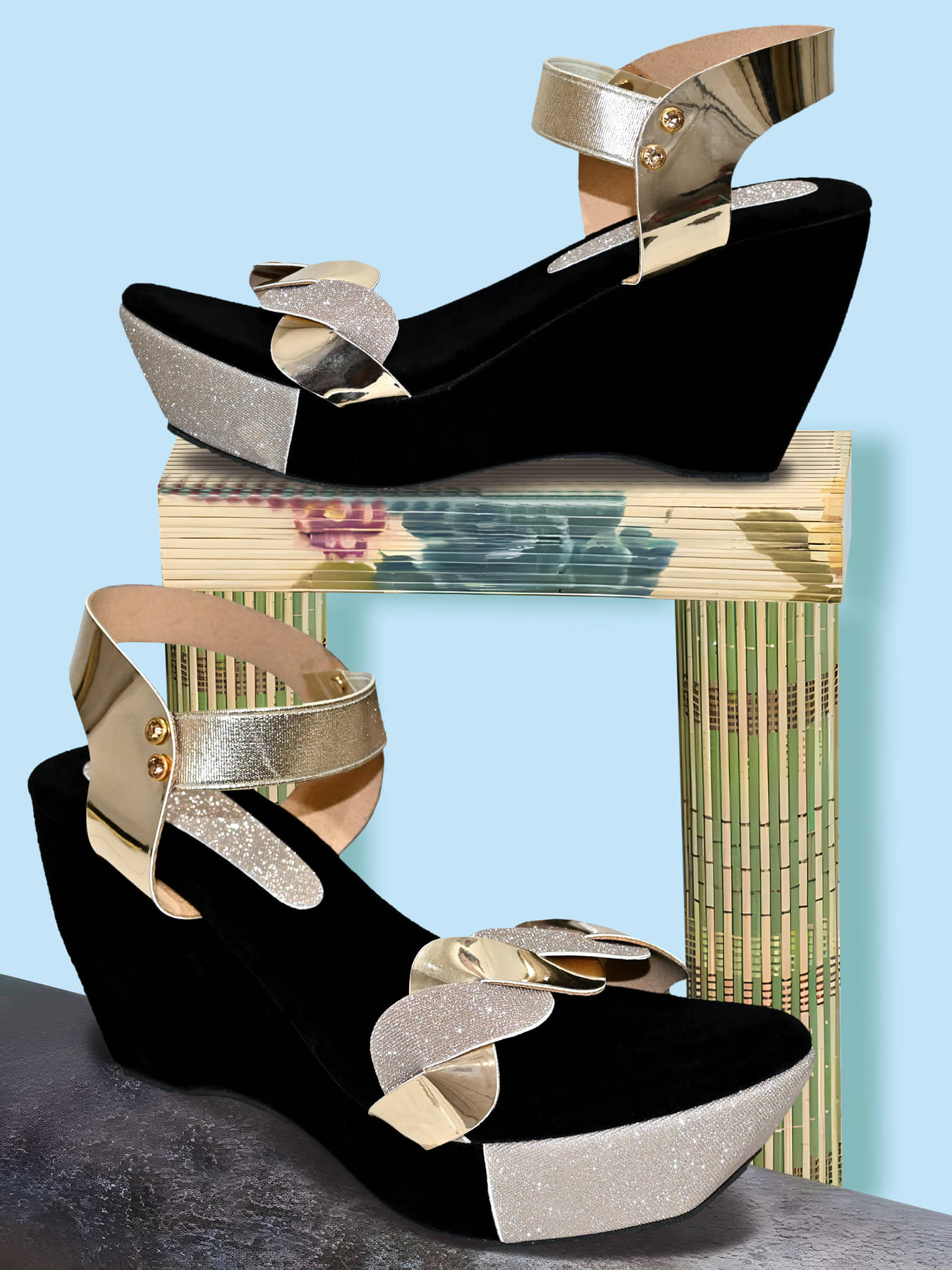     			Altek Gold Women's Sandal Heels