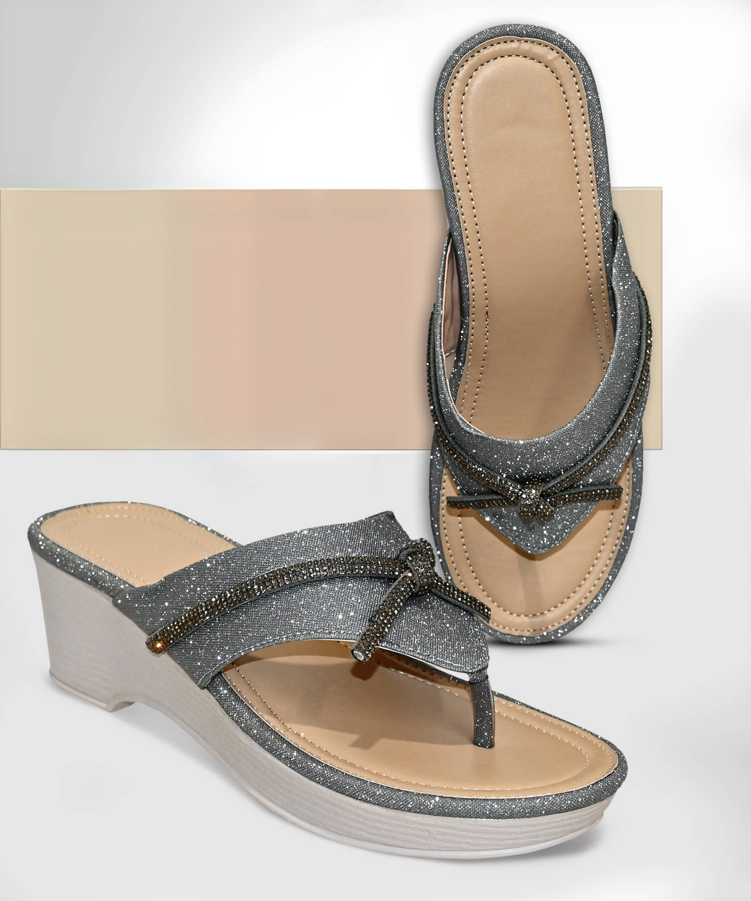     			Altek Silver Women's Slip On Heels