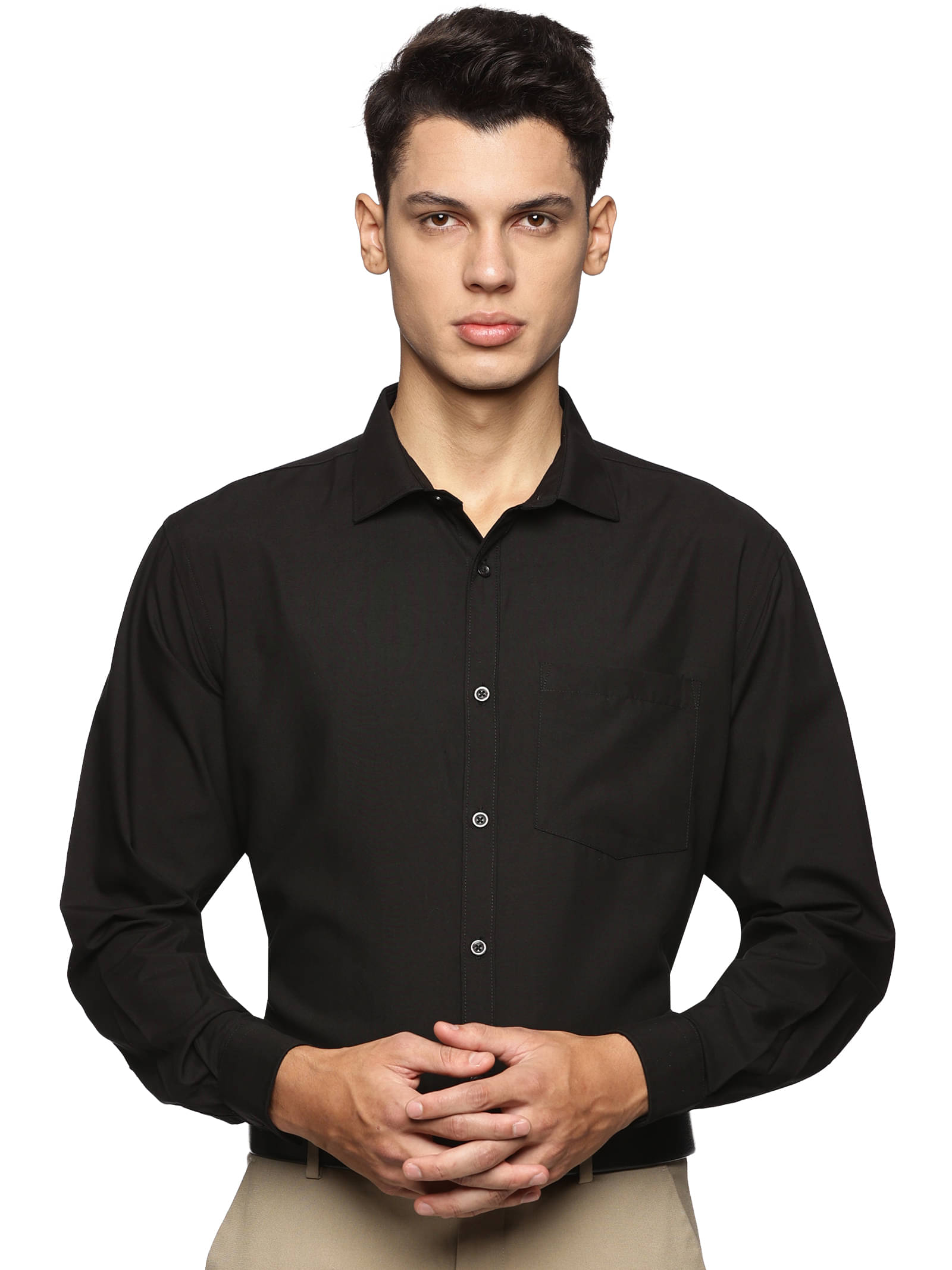     			BAAGAA Viscose Regular Fit Full Sleeves Men's Formal Shirt - Black ( Pack of 1 )