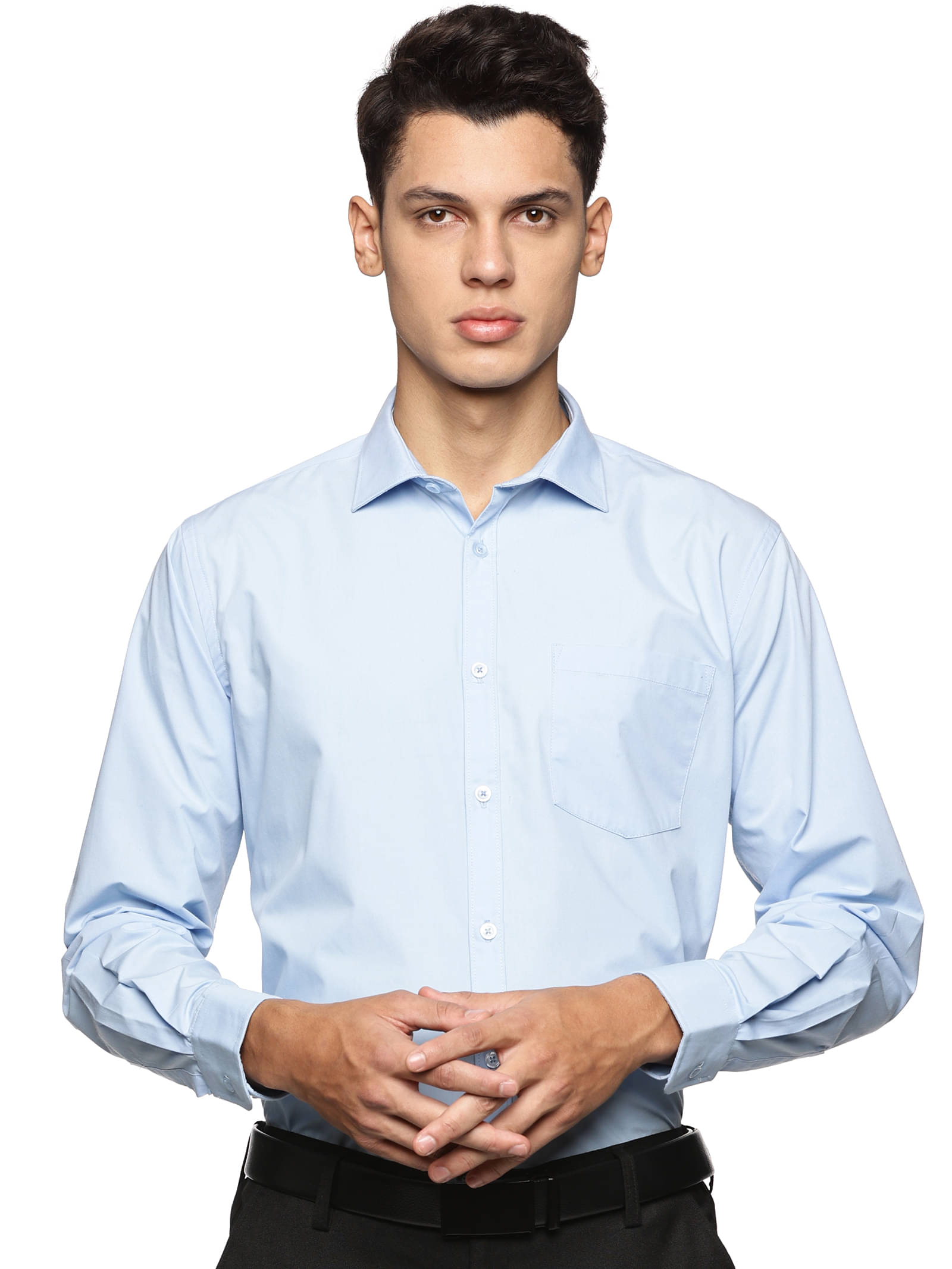     			BAAGAA Viscose Regular Fit Full Sleeves Men's Formal Shirt - Light Blue ( Pack of 1 )