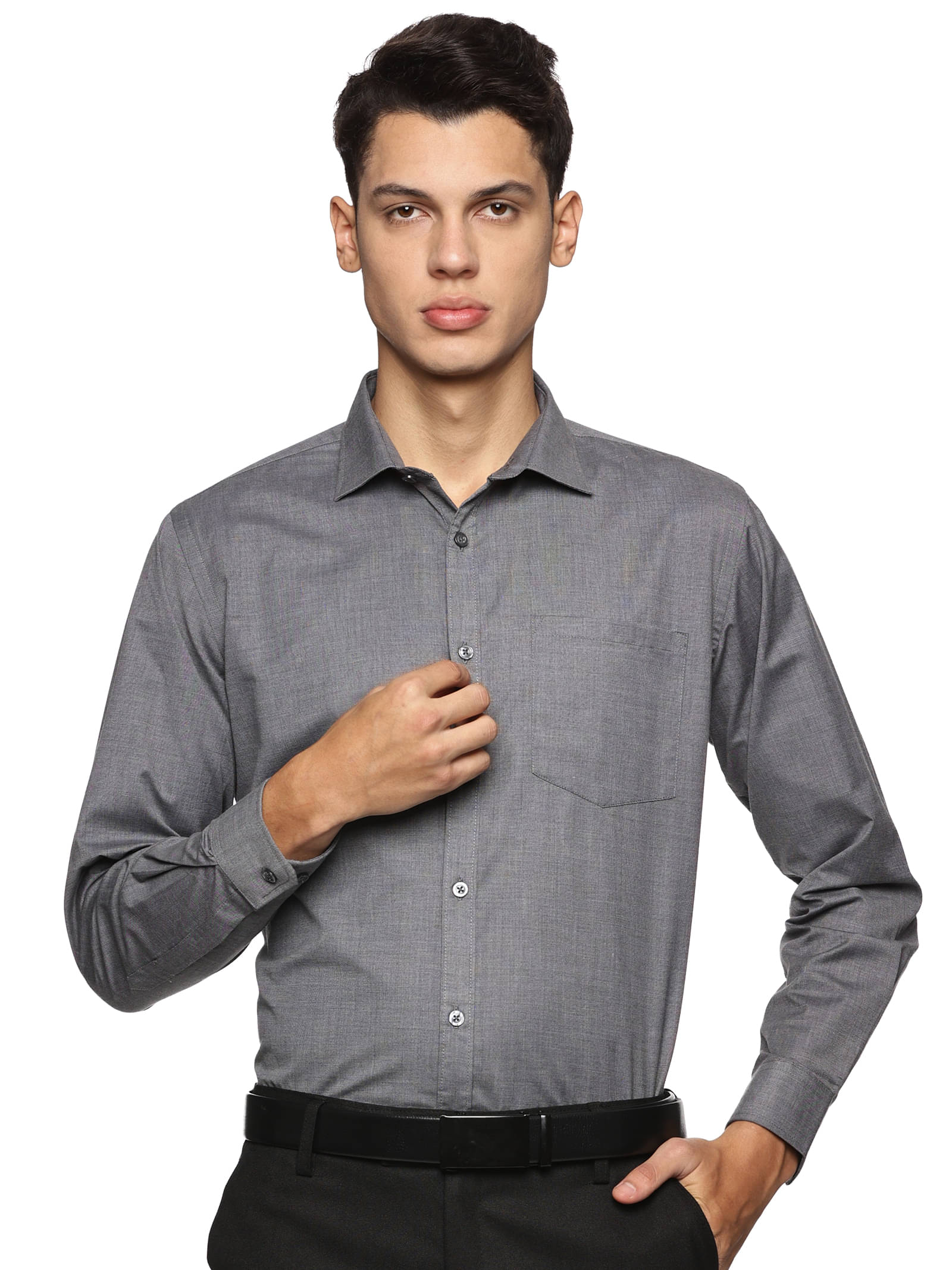     			BAAGAA Viscose Regular Fit Full Sleeves Men's Formal Shirt - Grey ( Pack of 1 )