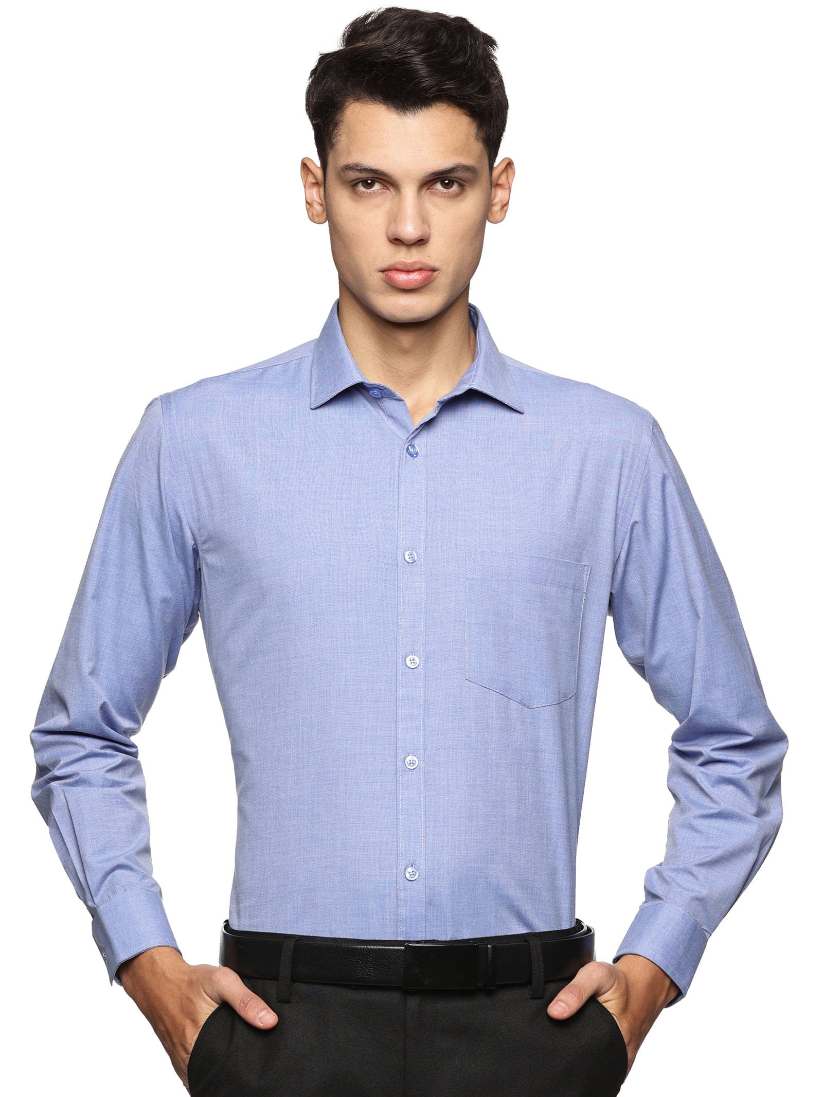     			BAAGAA Viscose Regular Fit Full Sleeves Men's Formal Shirt - Light Blue ( Pack of 1 )