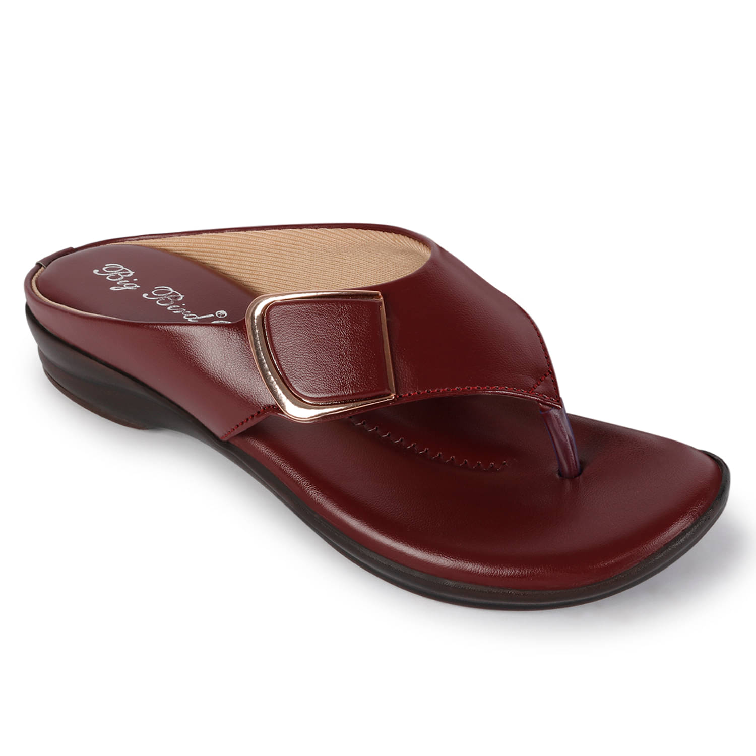     			BIG BIRD Maroon Women's Flats