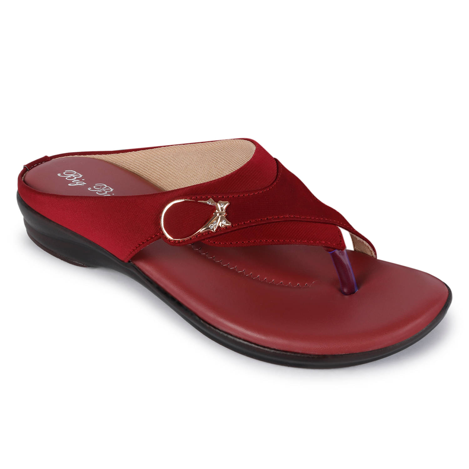     			BIG BIRD Maroon Women's Flats