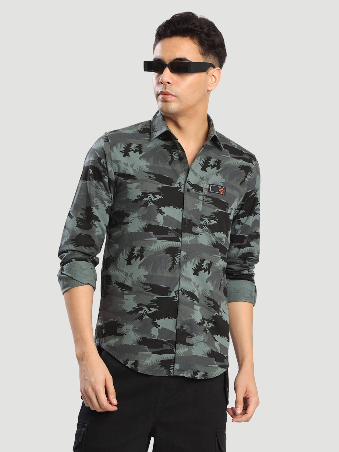     			Bene Kleed 100% Cotton Regular Fit Printed Full Sleeves Men's Casual Shirt - Green ( Pack of 1 )