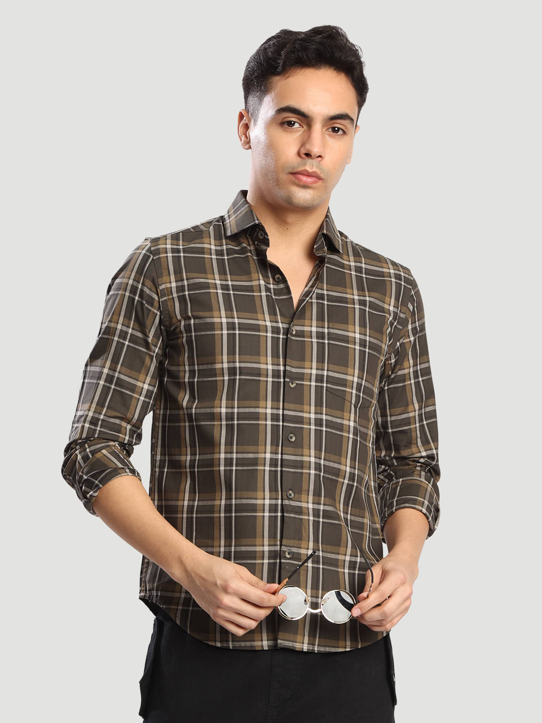     			Bene Kleed Cotton Slim Fit Full Sleeves Men's Formal Shirt - Green ( Pack of 1 )