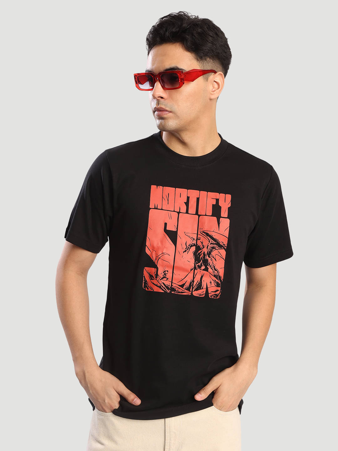     			Bene Kleed Men Cotton Regular Fit Solid T-Shirt ( Black )