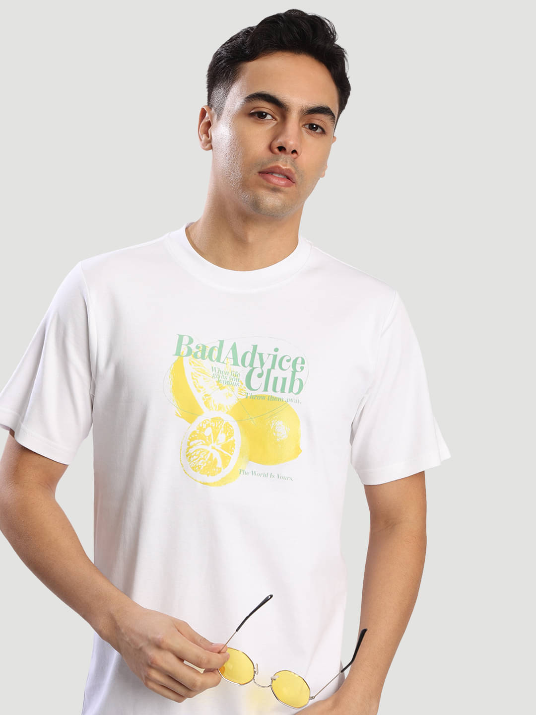     			Bene Kleed Men Cotton Regular Fit Printed T-Shirt ( White )